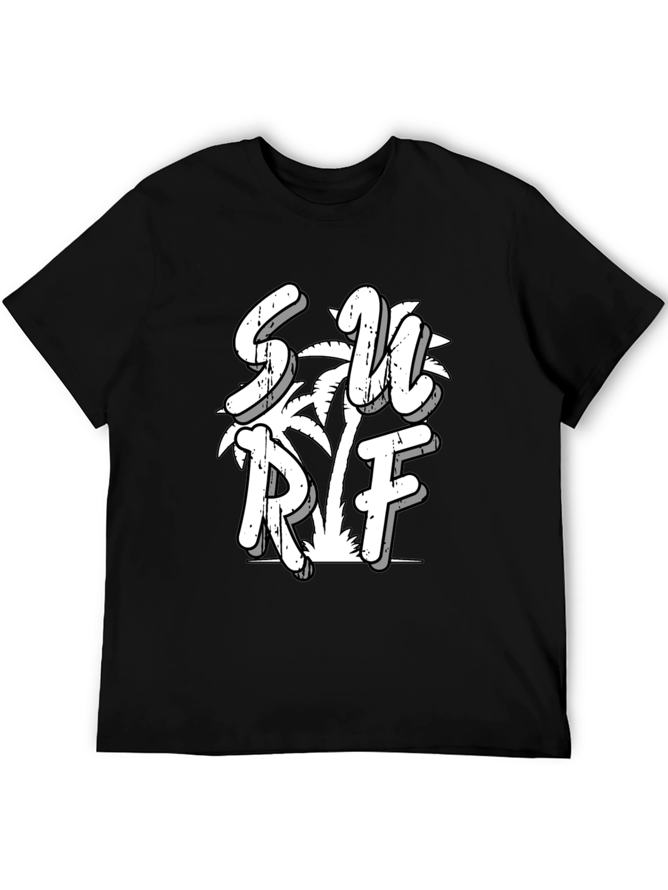 Surf Graphic Black Tee