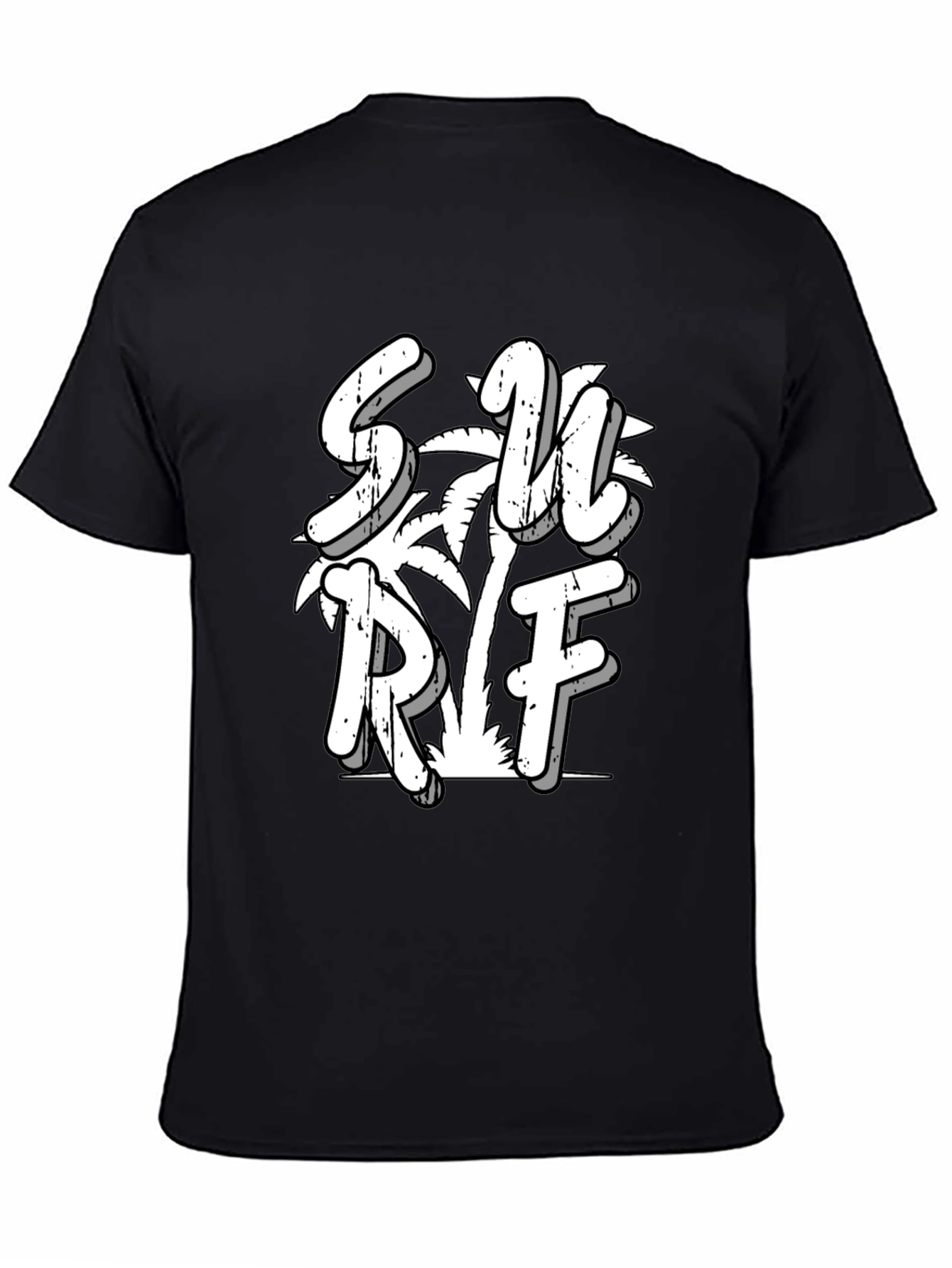 Surf Graphic Black Tee