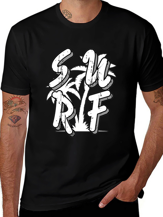 Surf Graphic Black Tee