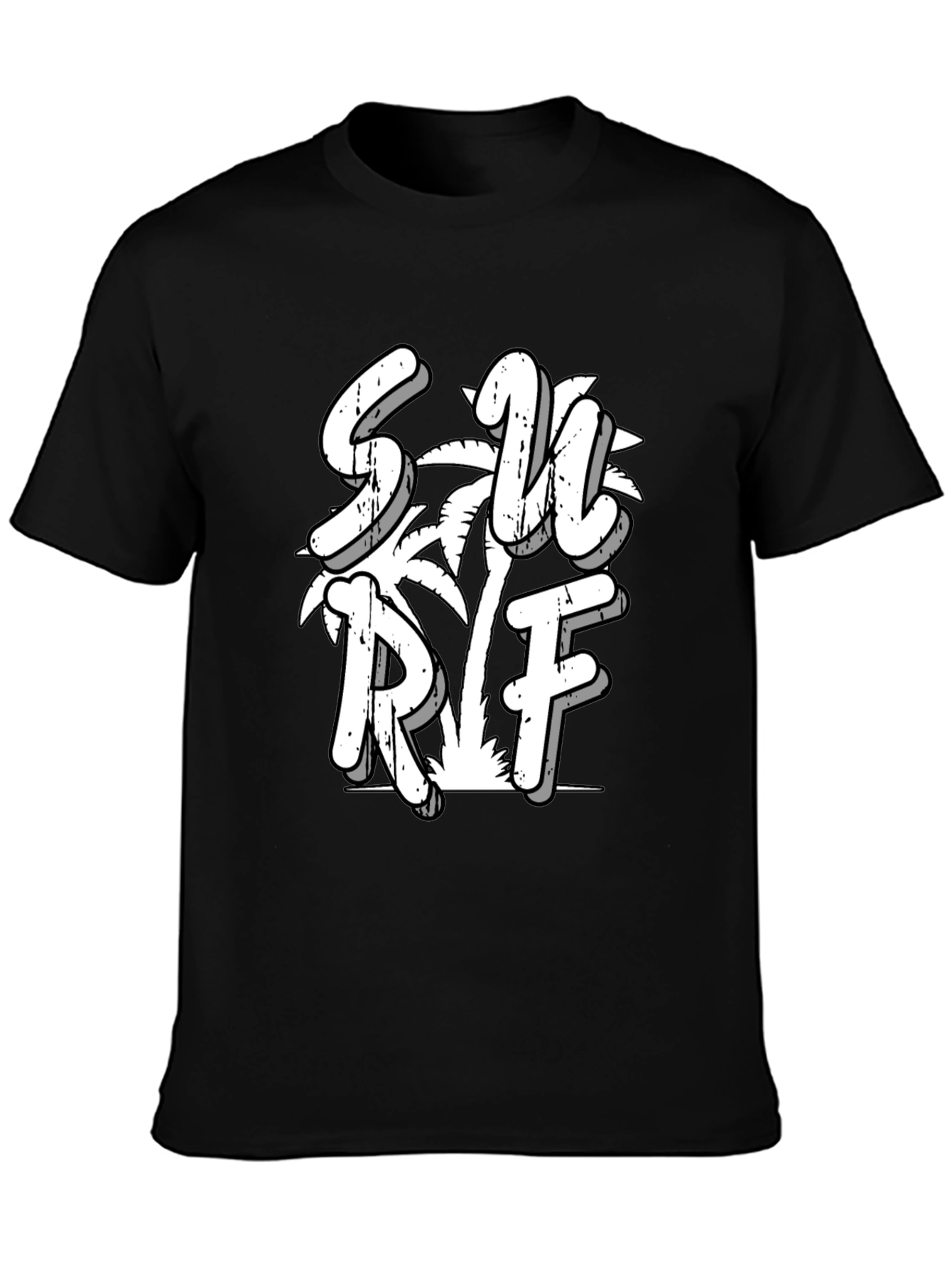 Surf Graphic Black Tee
