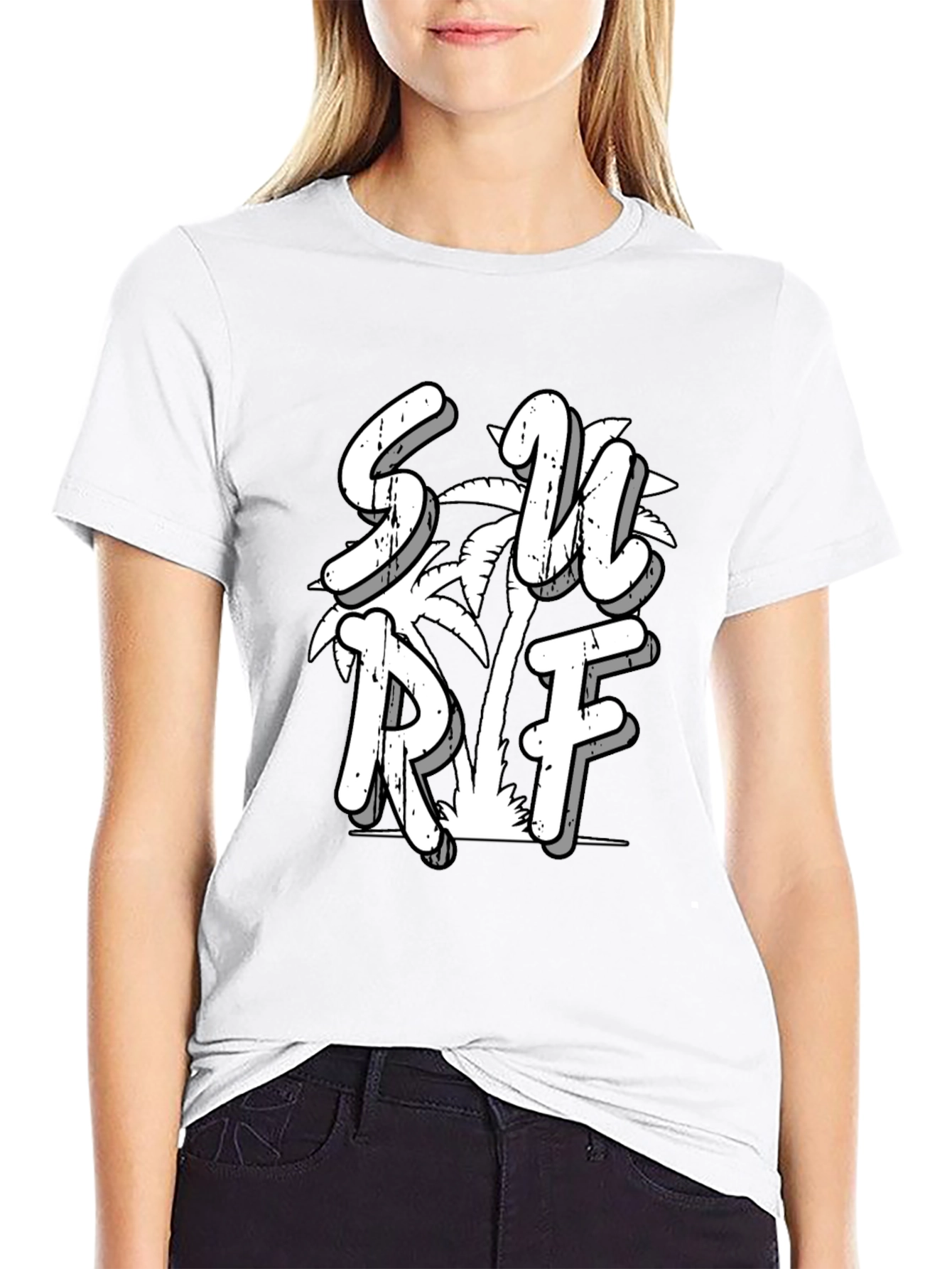Surf Graphic Black Tee
