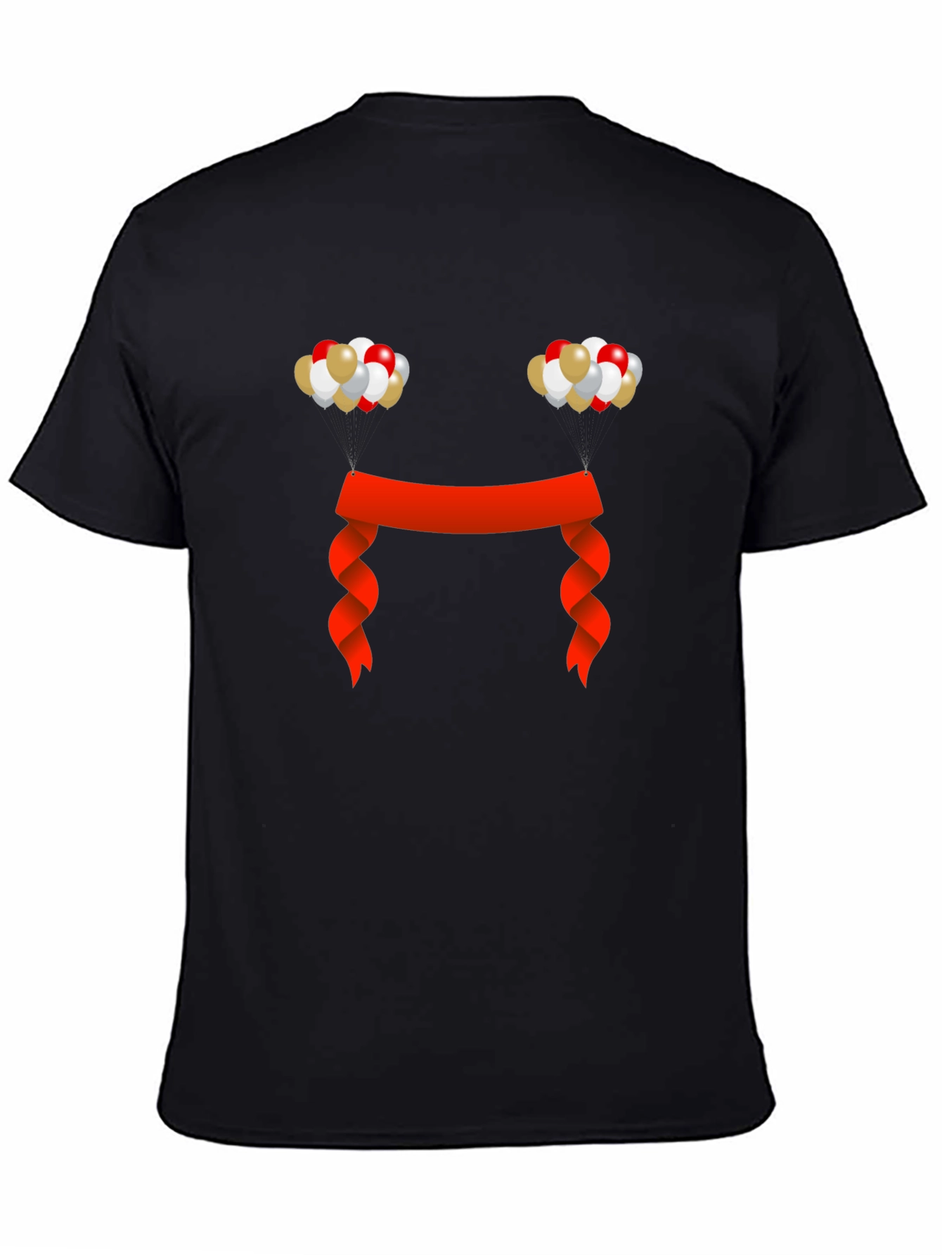 Festive Graphic Tee - Balloons and Ribbon