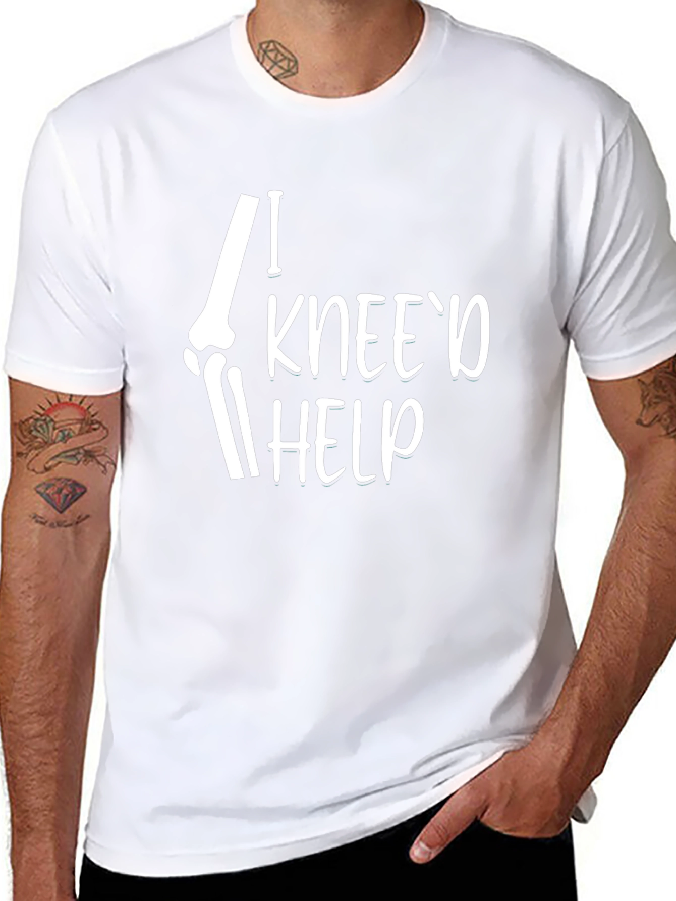 I Kneed Help T-Shirt - Funny Bone Graphic Tee