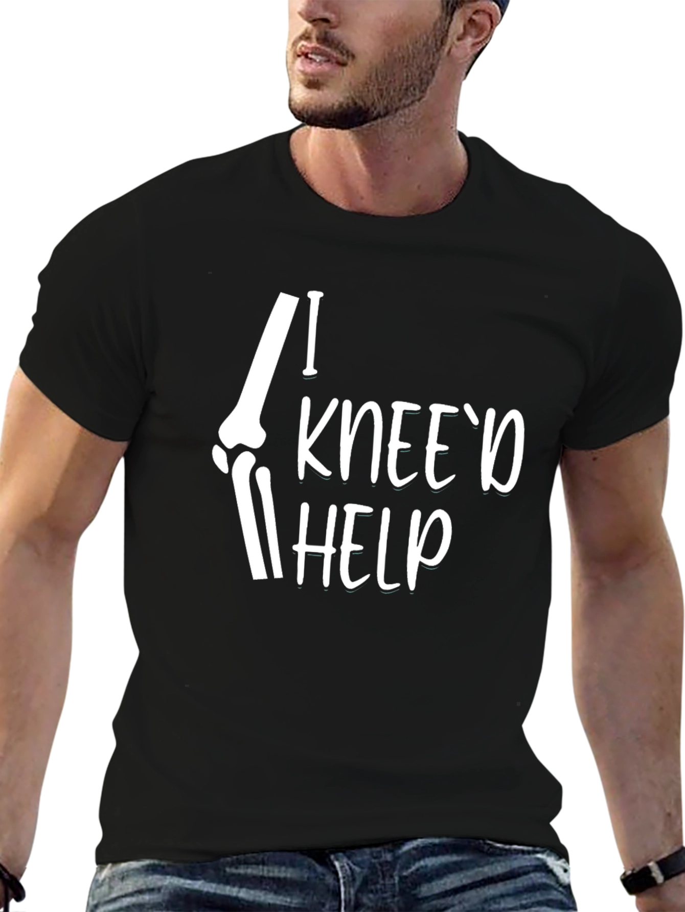 I Kneed Help T-Shirt - Funny Bone Graphic Tee