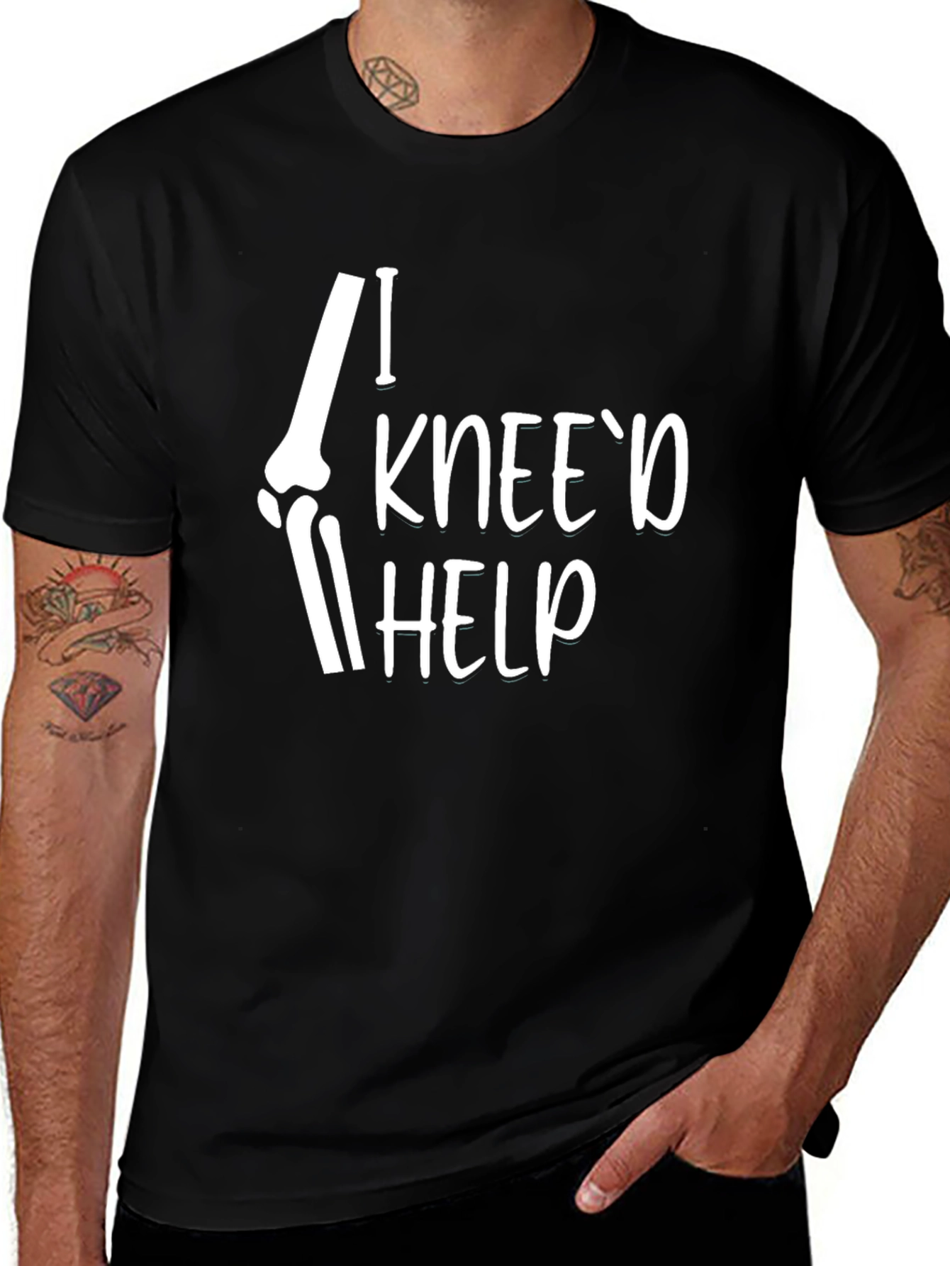 I Kneed Help T-Shirt - Funny Bone Graphic Tee