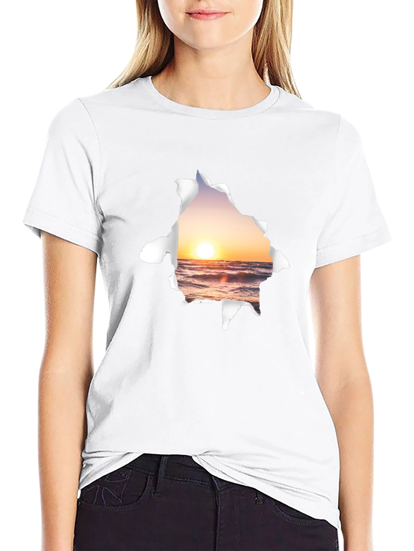 Sunset Beach Graphic T-Shirt