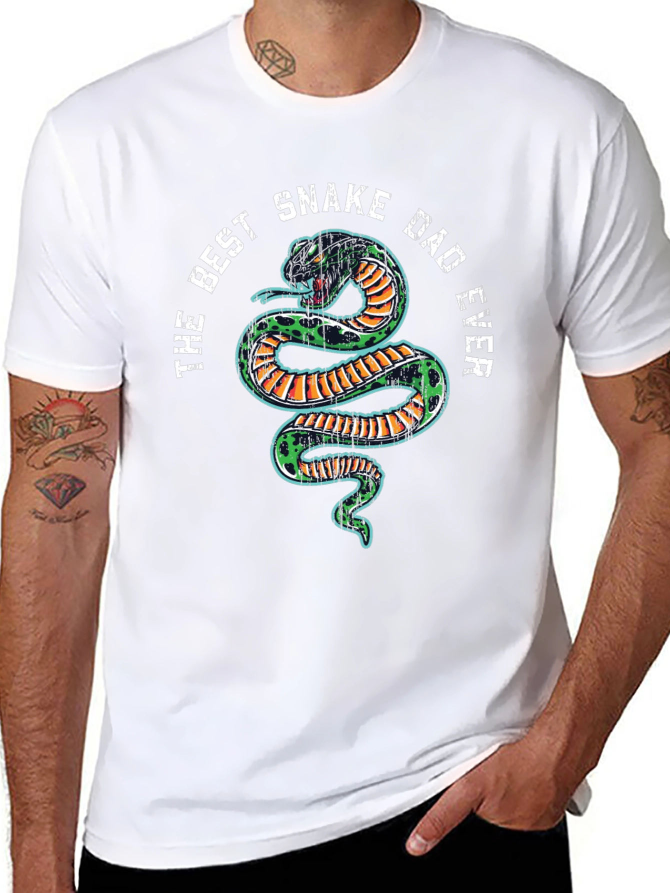 The Best Snake Dad Ever Graphic T-Shirt
