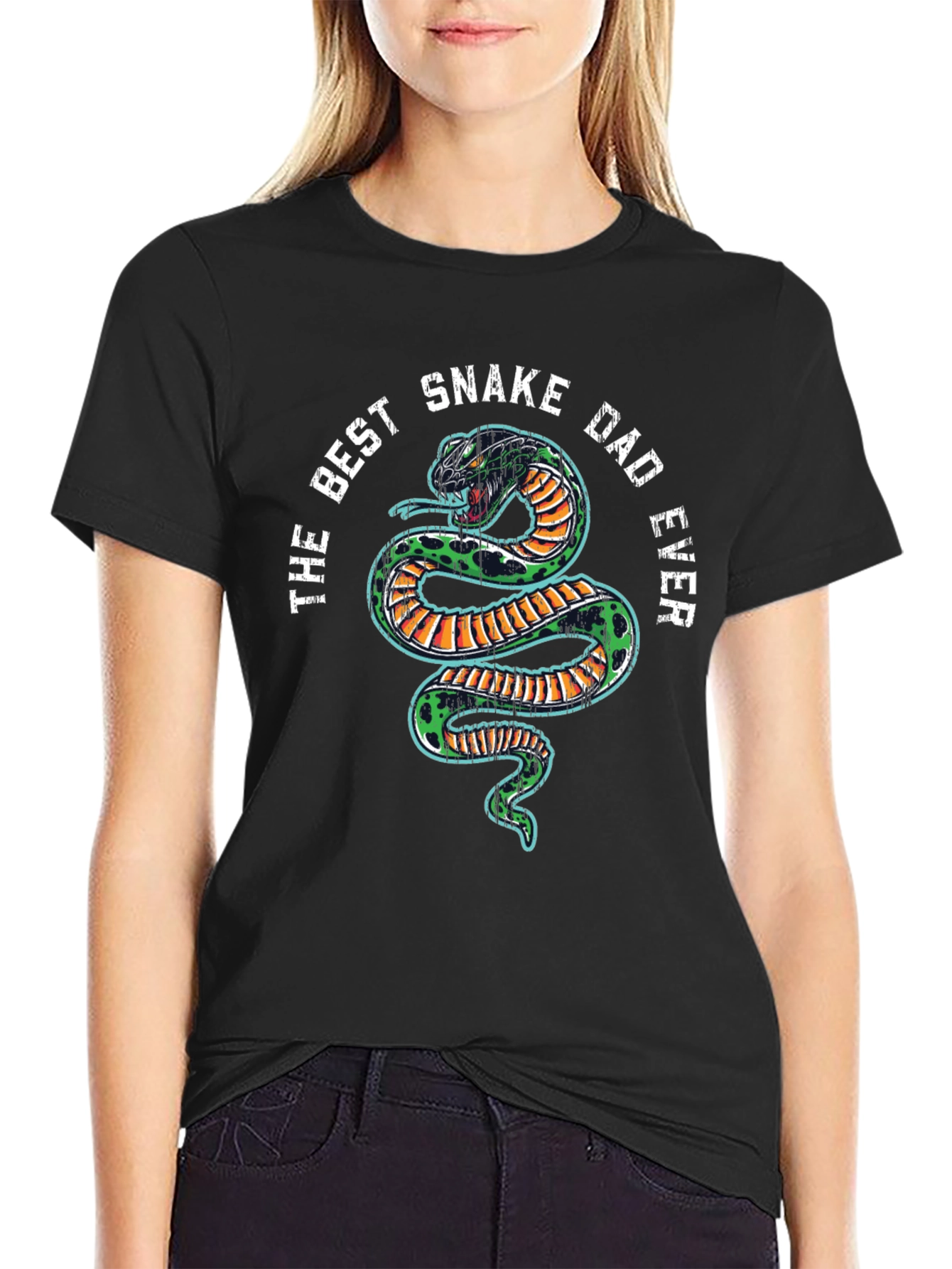 The Best Snake Dad Ever Graphic T-Shirt