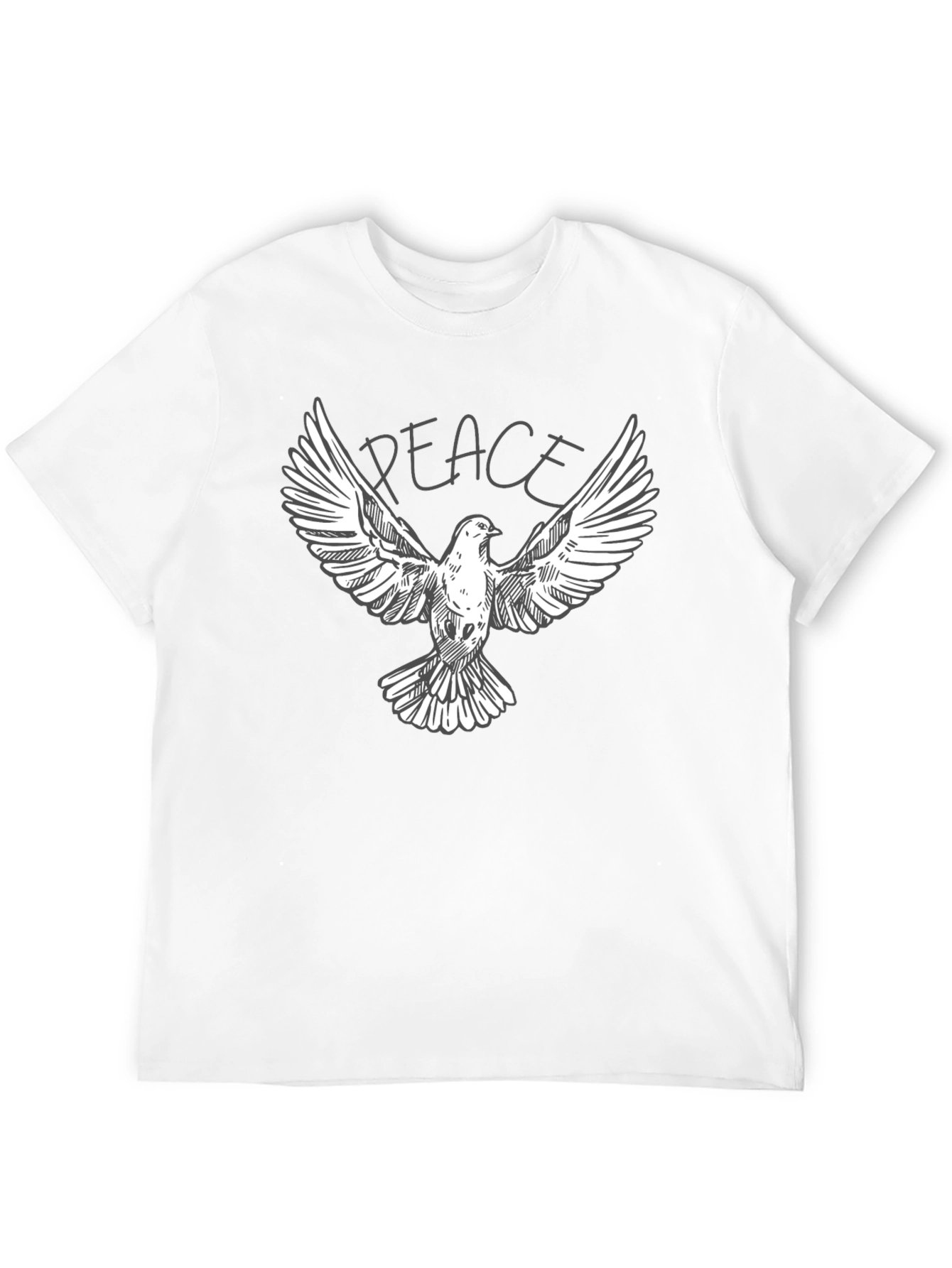 Peace Dove Graphic T-Shirt - Classic Crew Neck