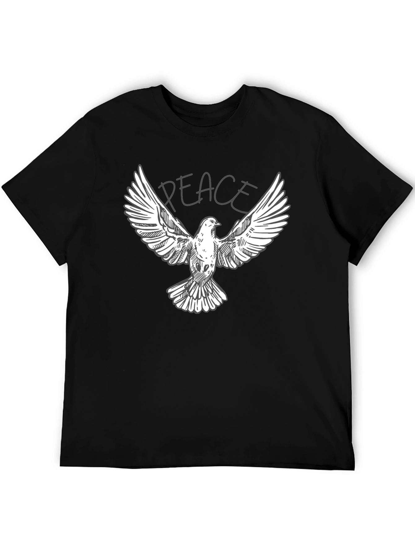 Peace Dove Graphic T-Shirt - Classic Crew Neck
