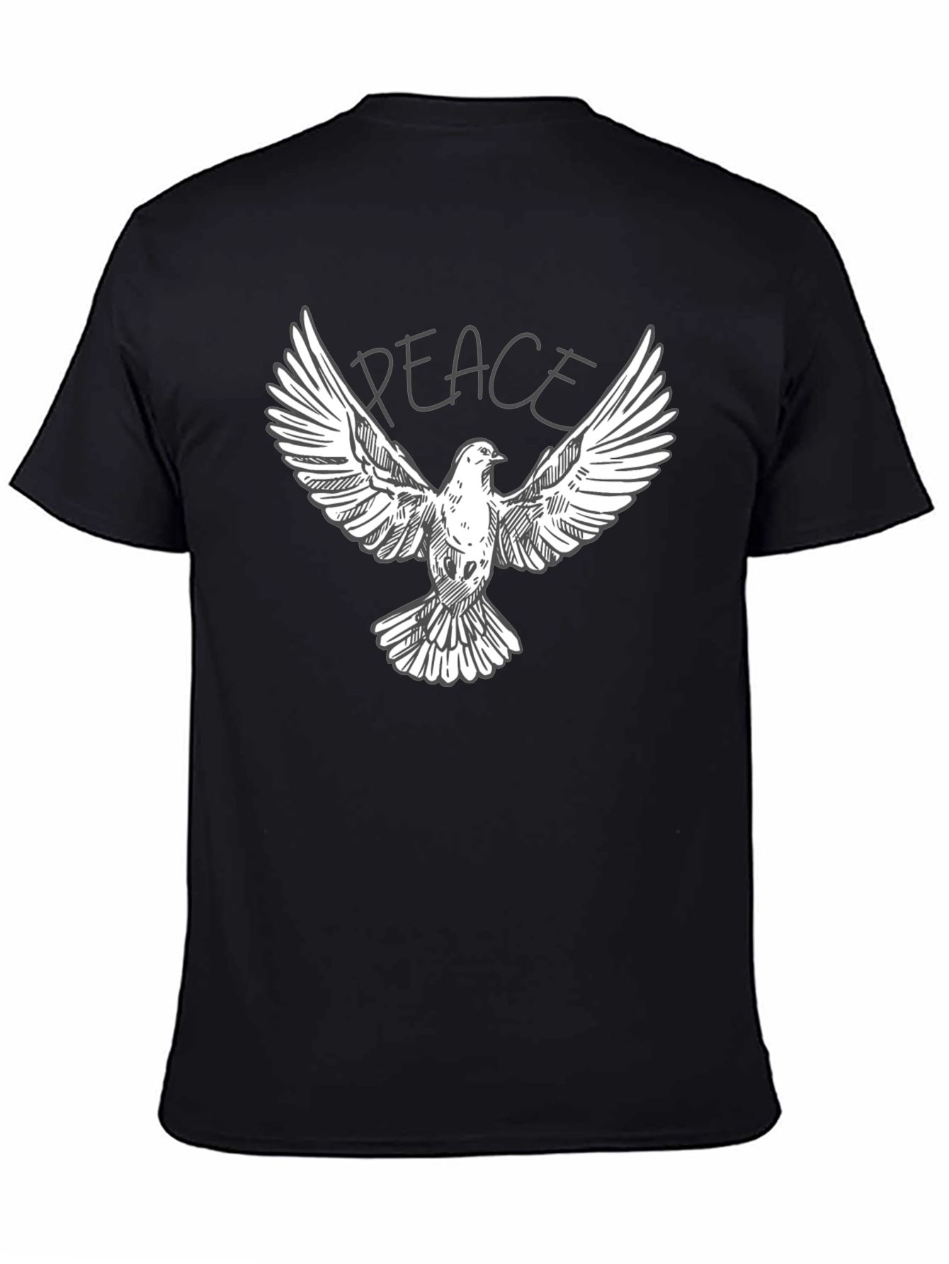 Peace Dove Graphic T-Shirt - Classic Crew Neck