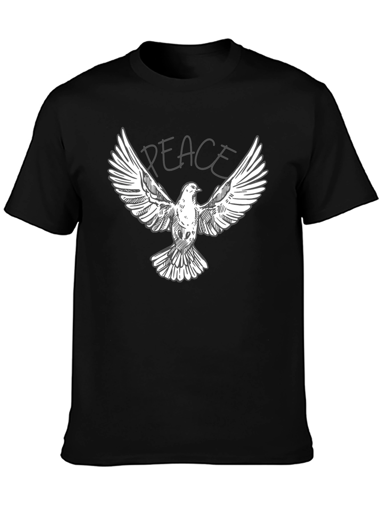 Peace Dove Graphic T-Shirt - Classic Crew Neck