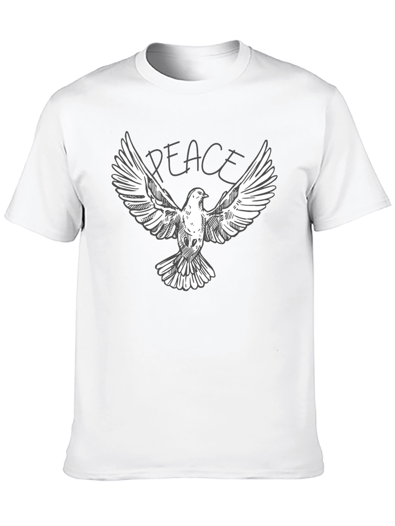 Peace Dove Graphic T-Shirt - Classic Crew Neck