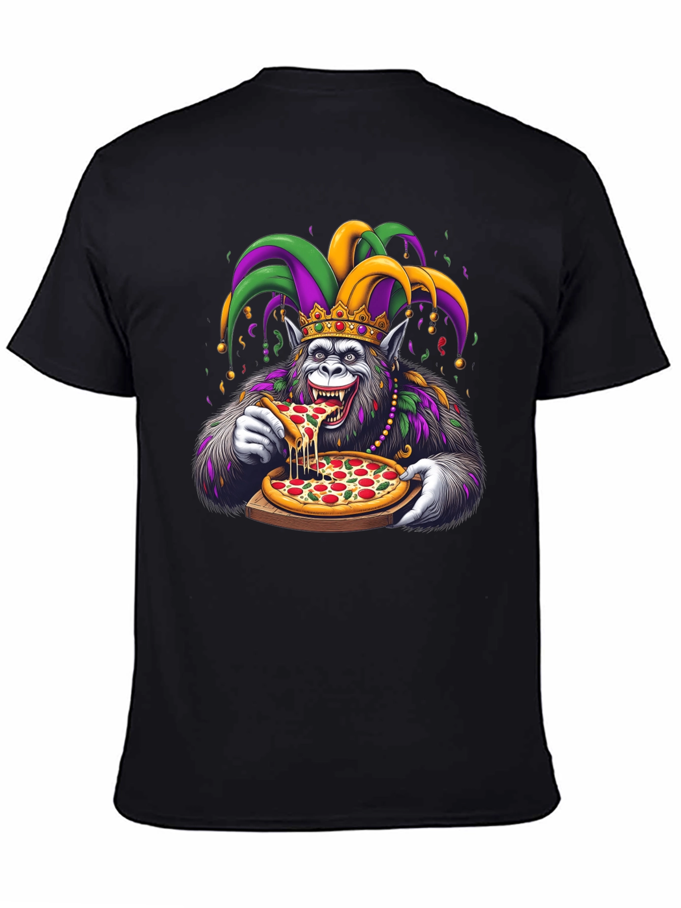 Mardi Gras Pizza T-Shirt - King Cake Day Tee