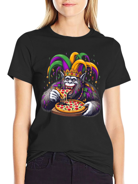 Mardi Gras Pizza T-Shirt - King Cake Day Tee