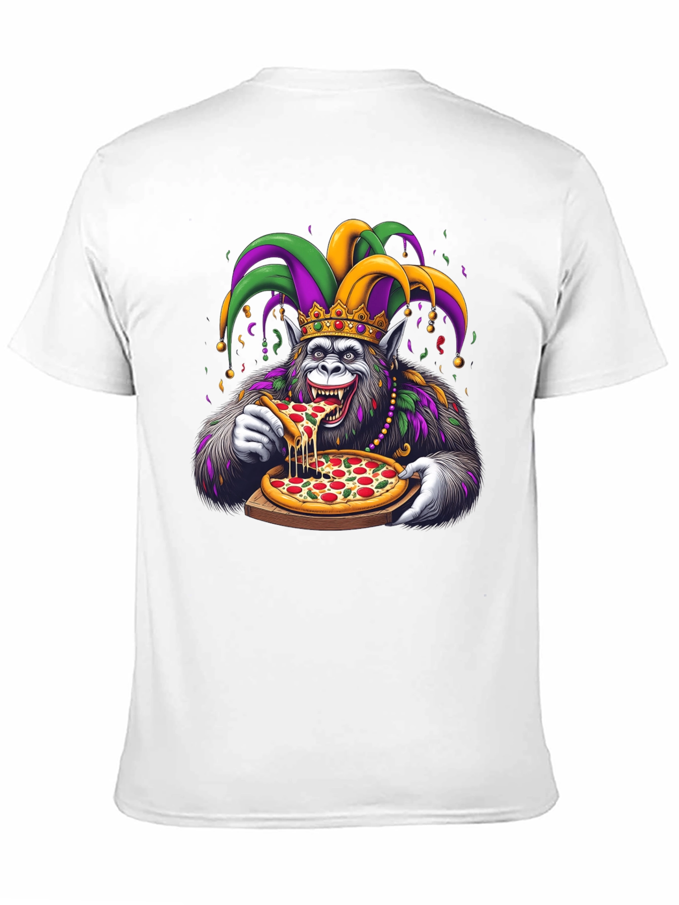 Mardi Gras Pizza T-Shirt - King Cake Day Tee