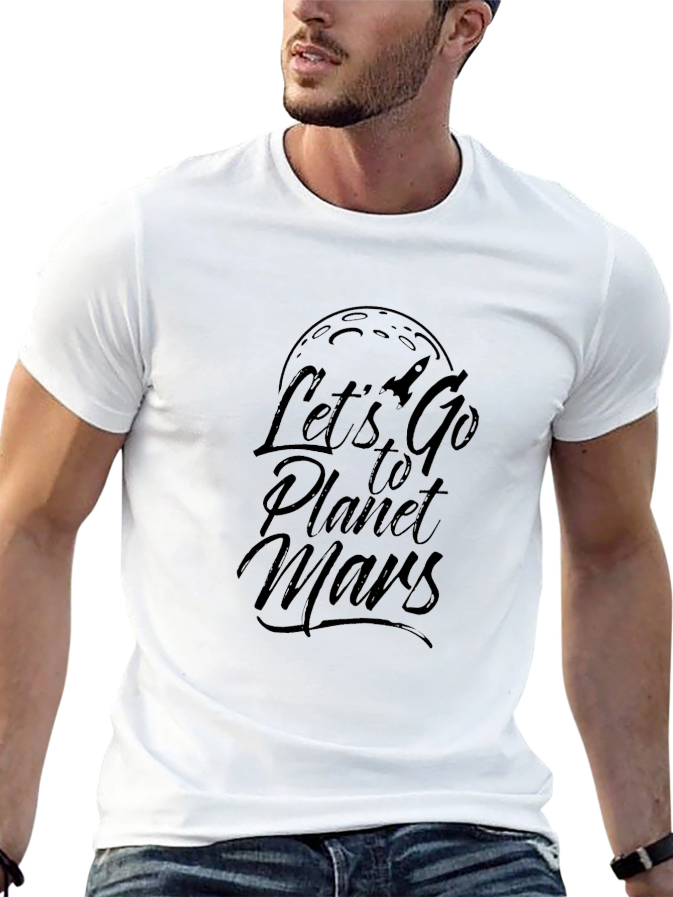 Lets Go to Planet Mars Graphic T-Shirt