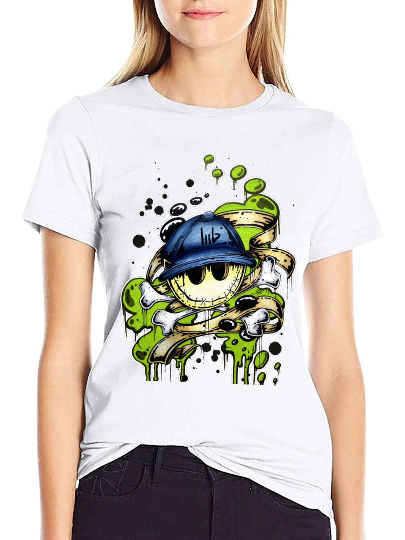 Cartoon Skull T-Shirt - Unique Graphic Design