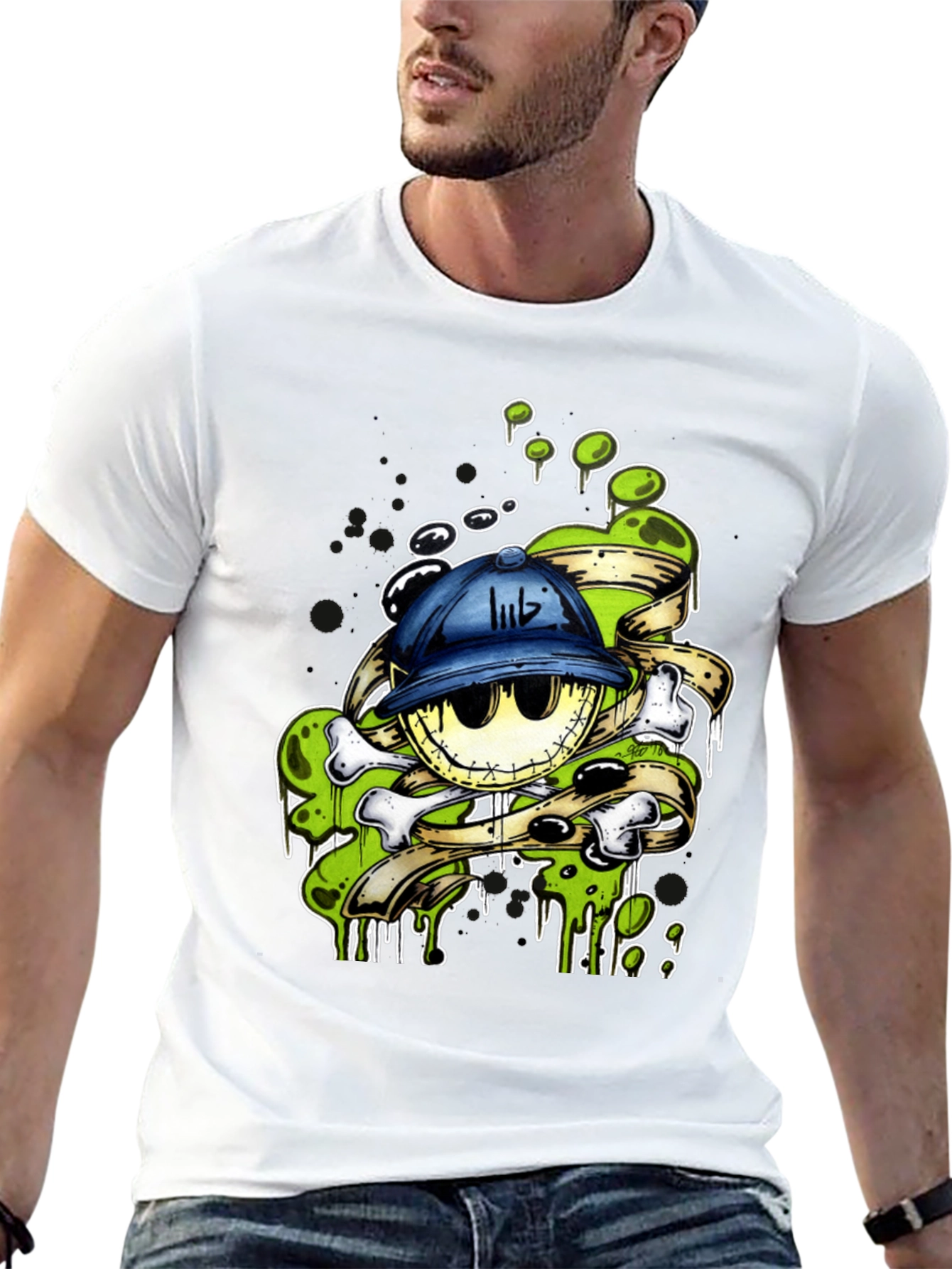 Cartoon Skull T-Shirt - Unique Graphic Design