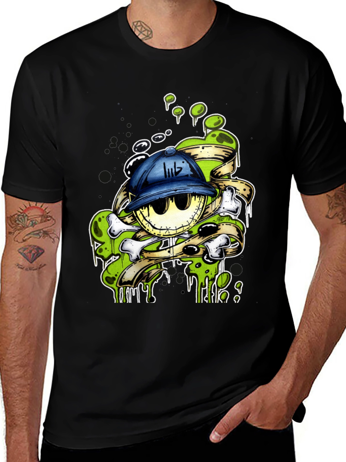 Cartoon Skull T-Shirt - Unique Graphic Design