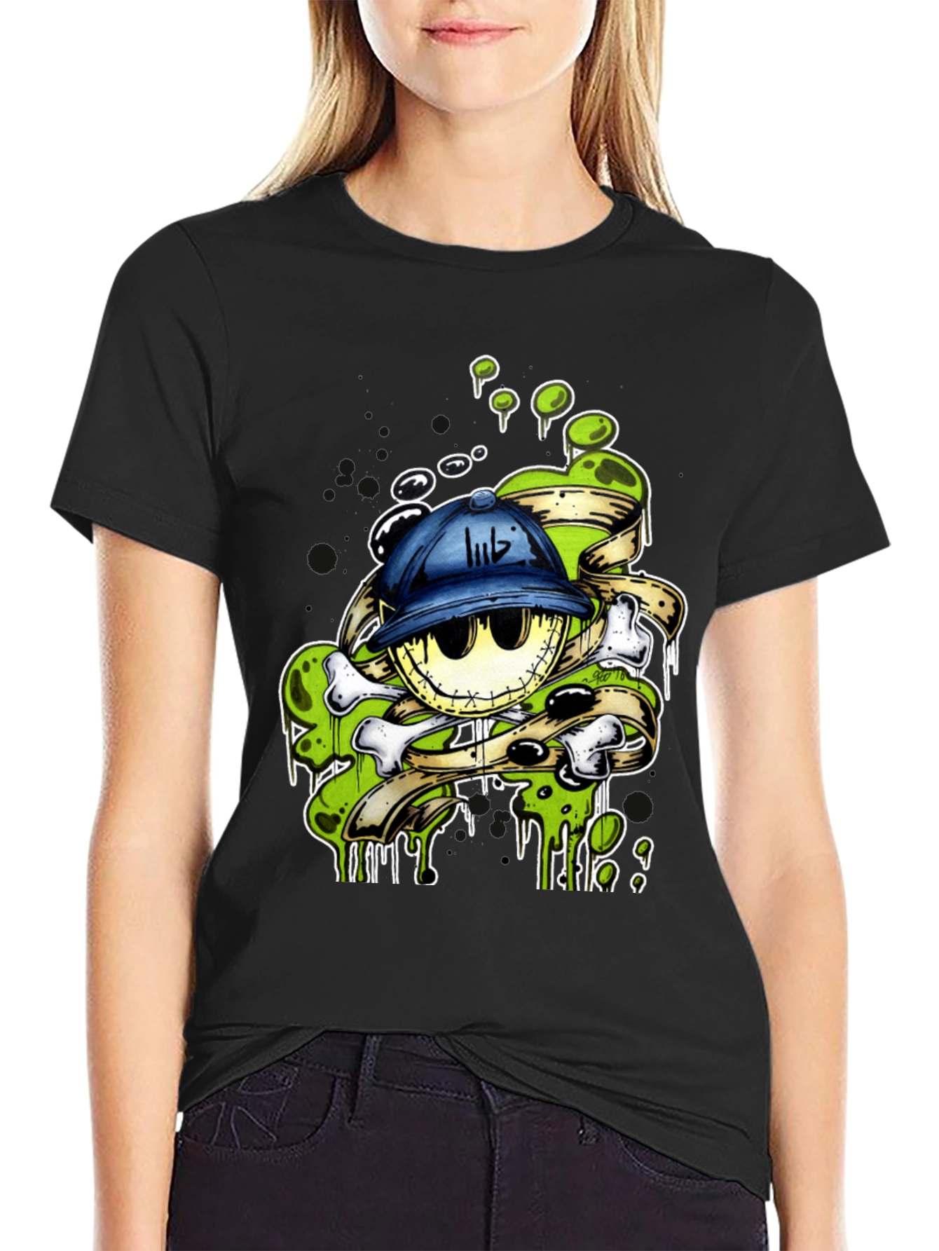 Cartoon Skull T-Shirt - Unique Graphic Design