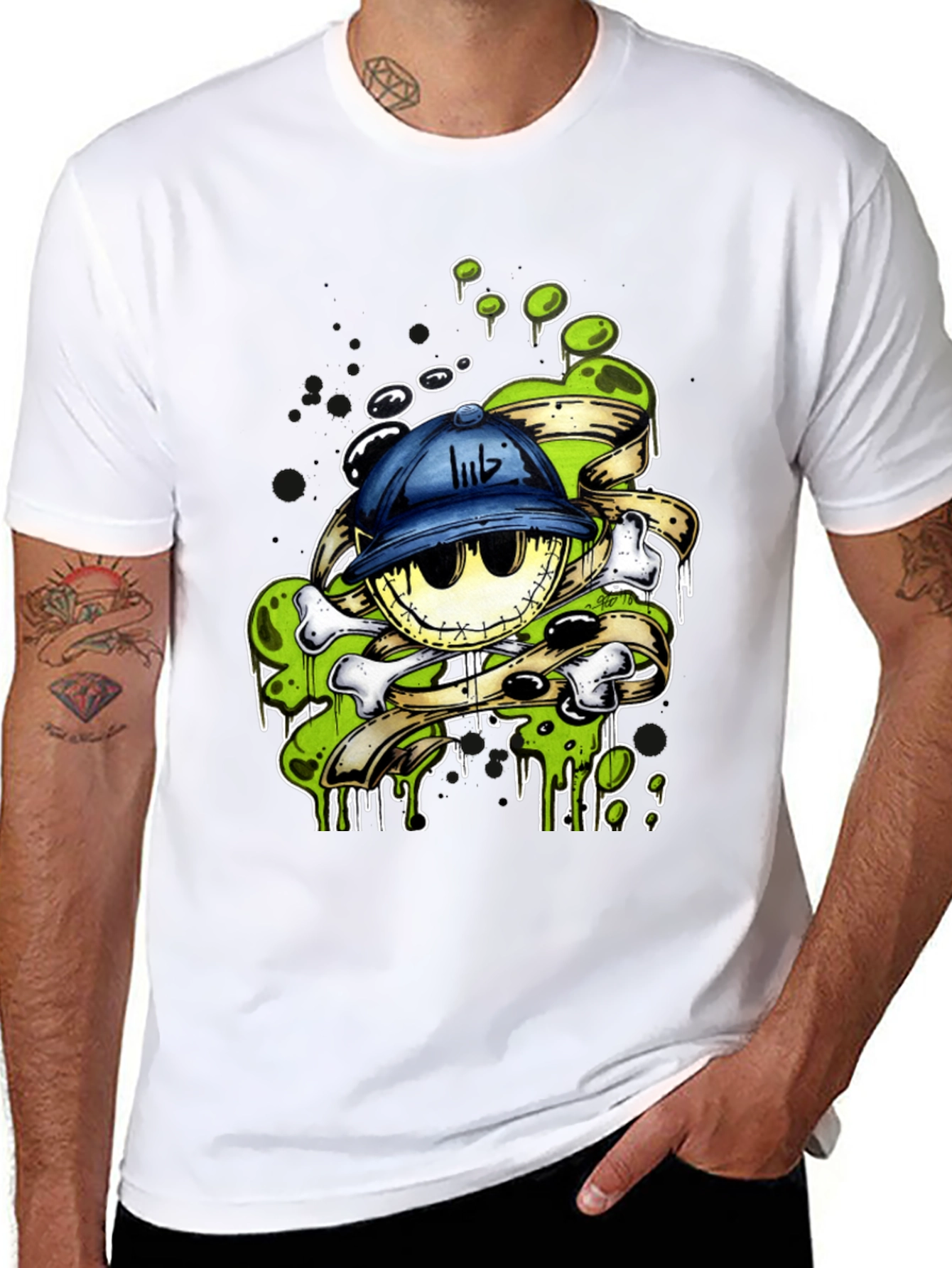 Cartoon Skull T-Shirt - Unique Graphic Design