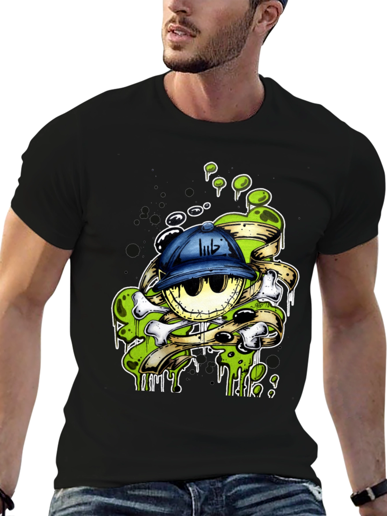 Cartoon Skull T-Shirt - Unique Graphic Design