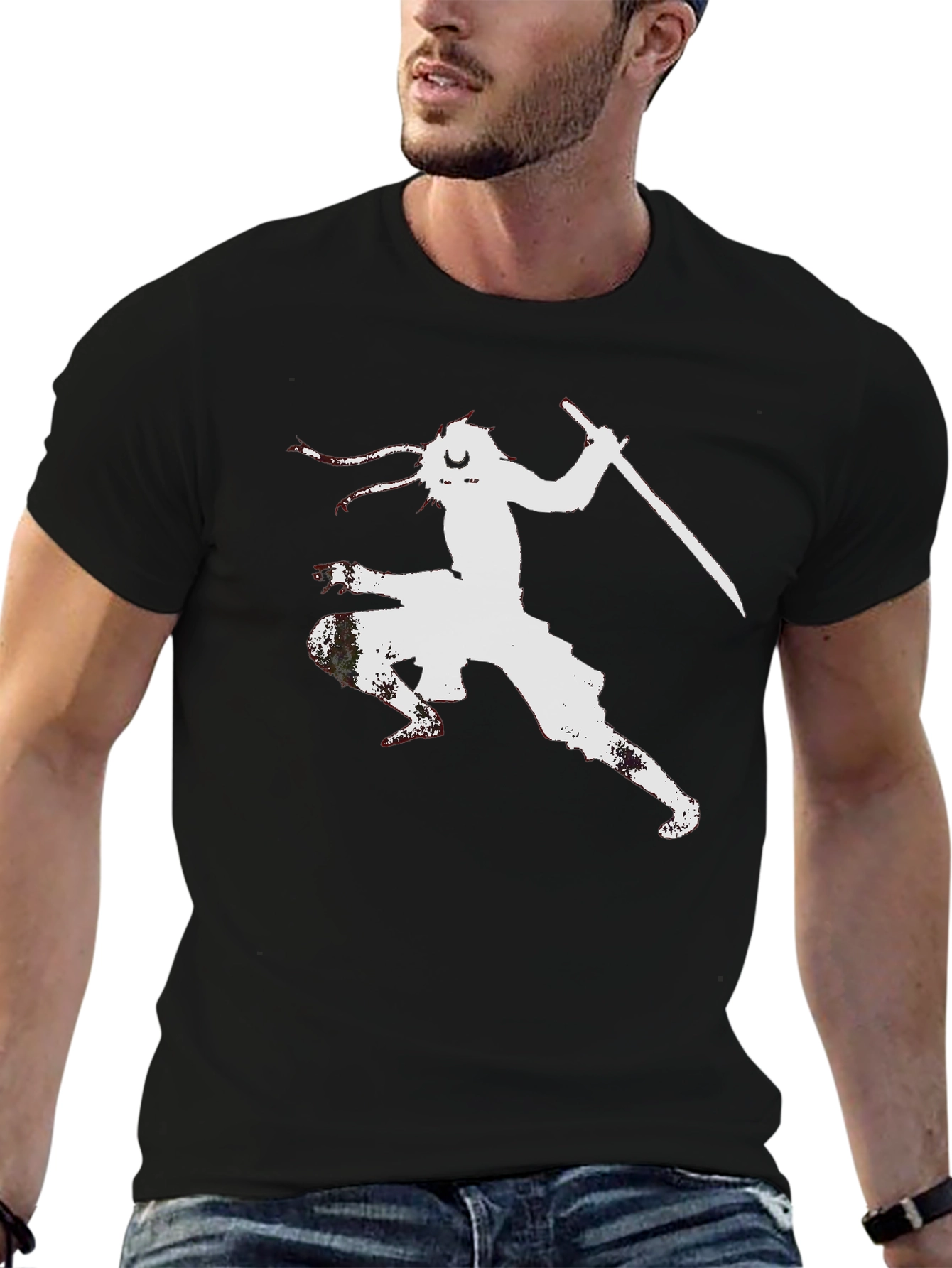 Samurai Sword Black T-Shirt