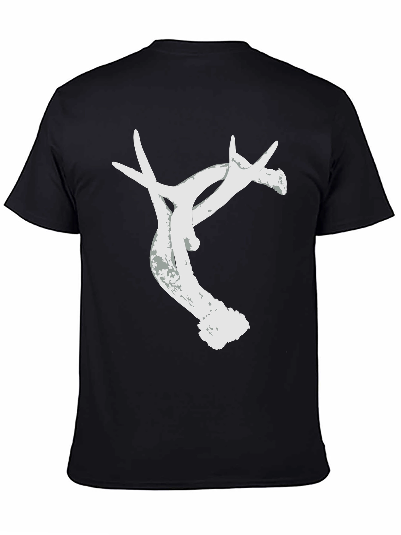 Antler Graphic Tee - Nature Inspired Black T-Shirt