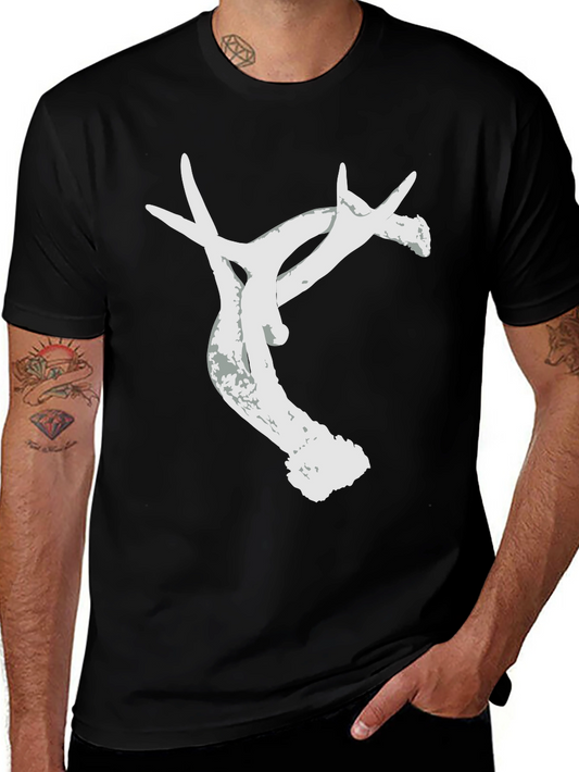 Antler Graphic Tee - Nature Inspired Black T-Shirt