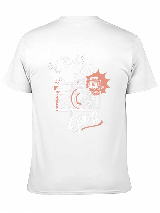 Click With Love Camera Graphic Tee - Black