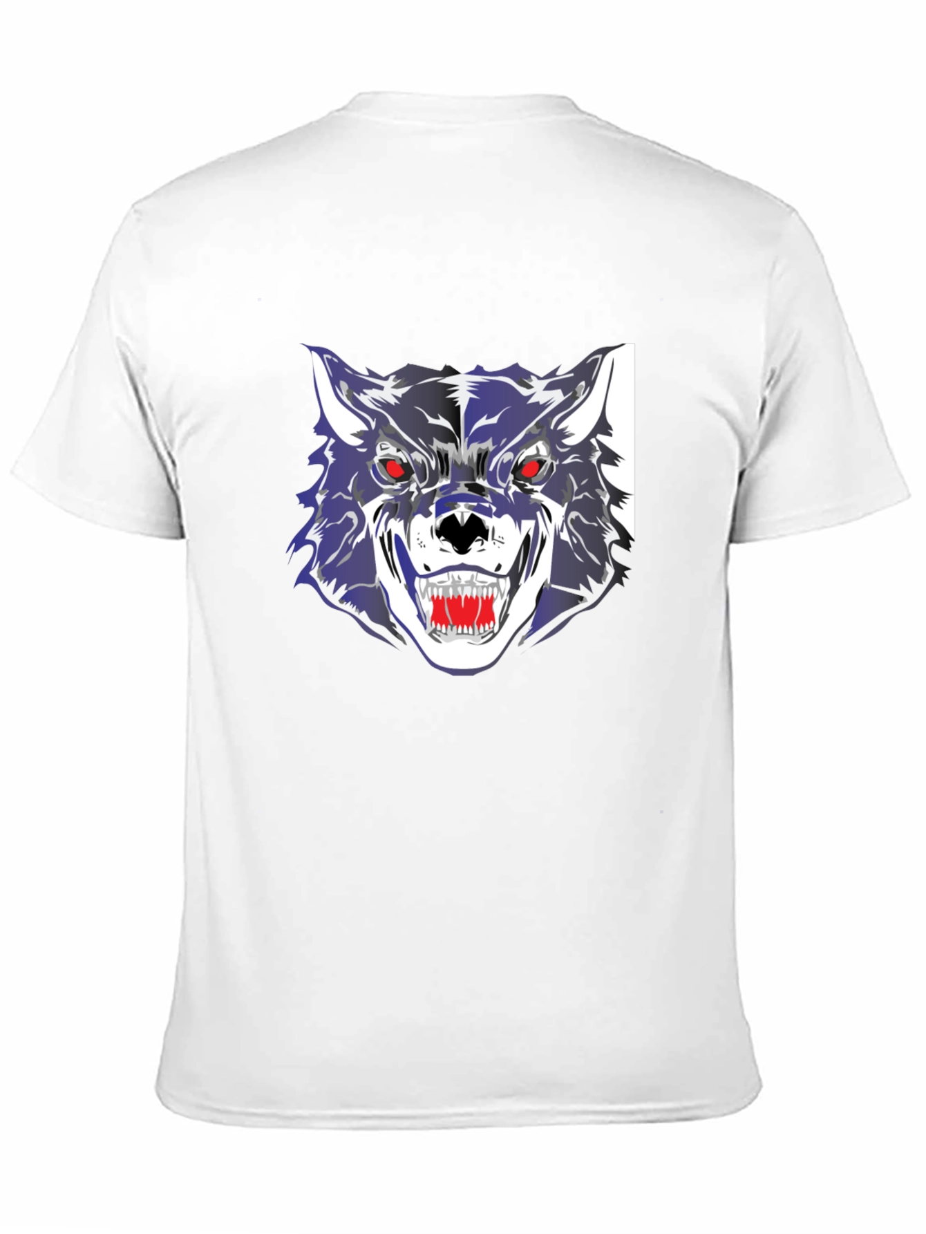 Mens Black Graphic Wolf T-Shirt