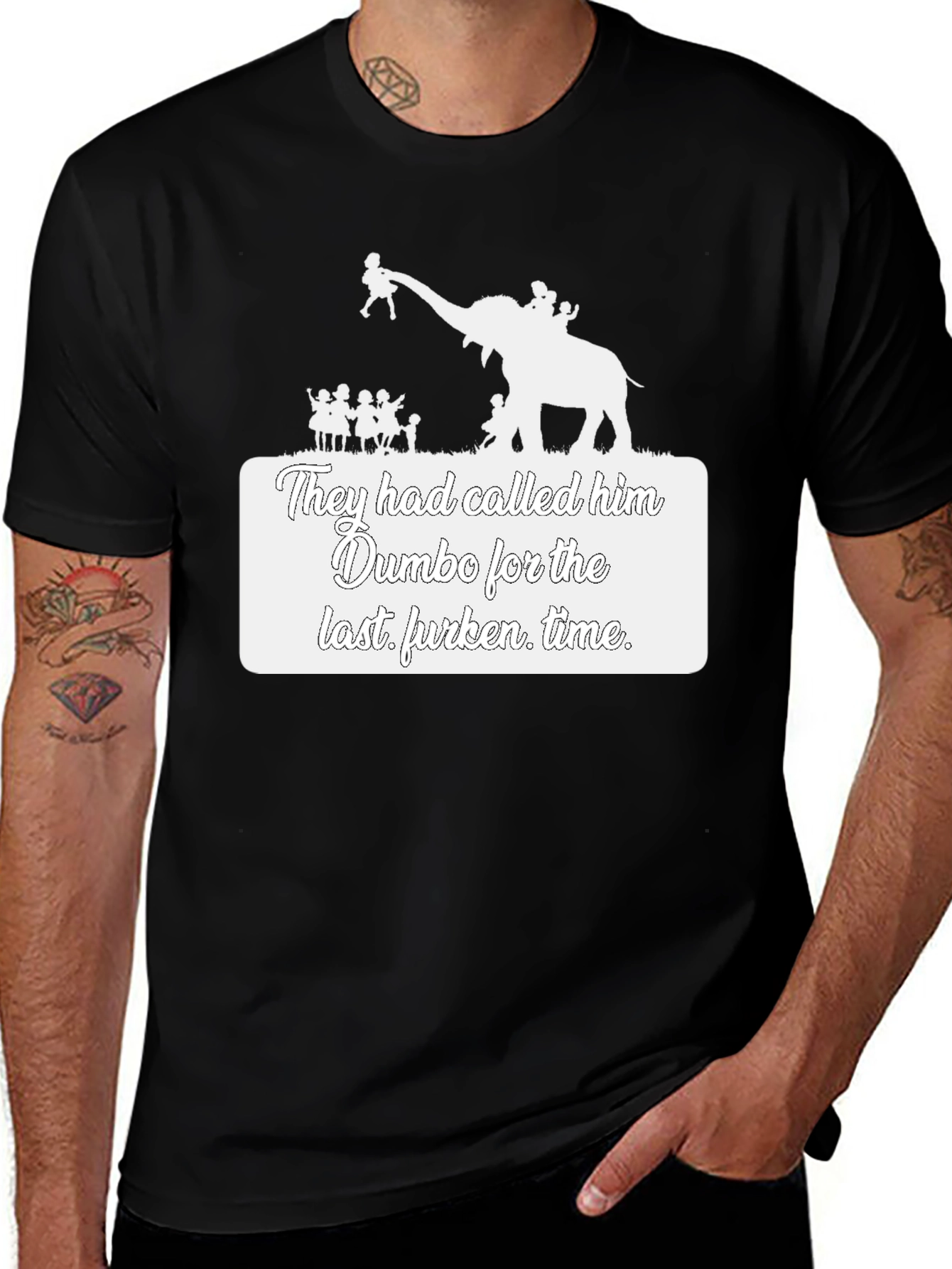 Dumbo Last Furken Time Black T-Shirt