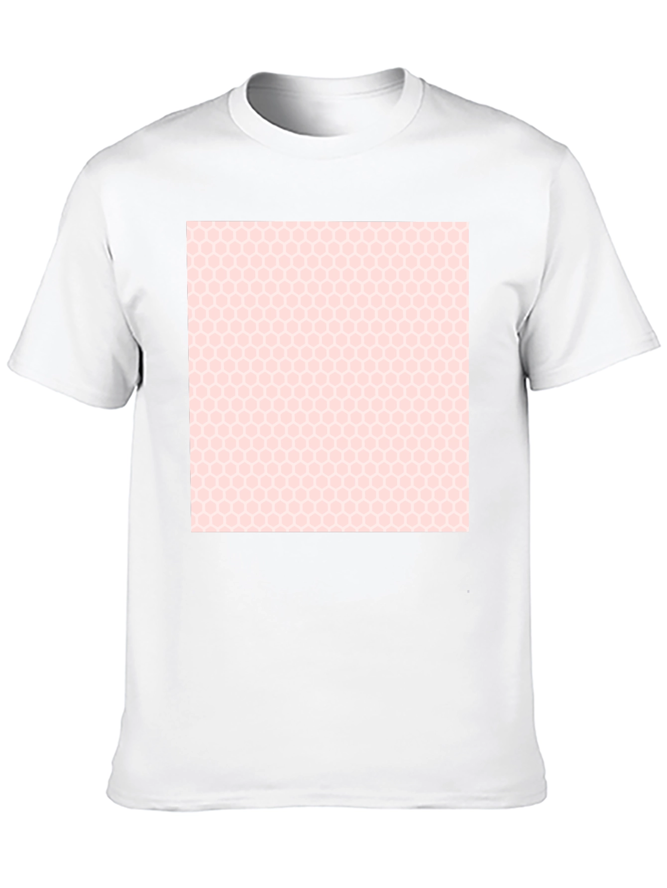 Mens Black T-Shirt with Honeycomb Pattern