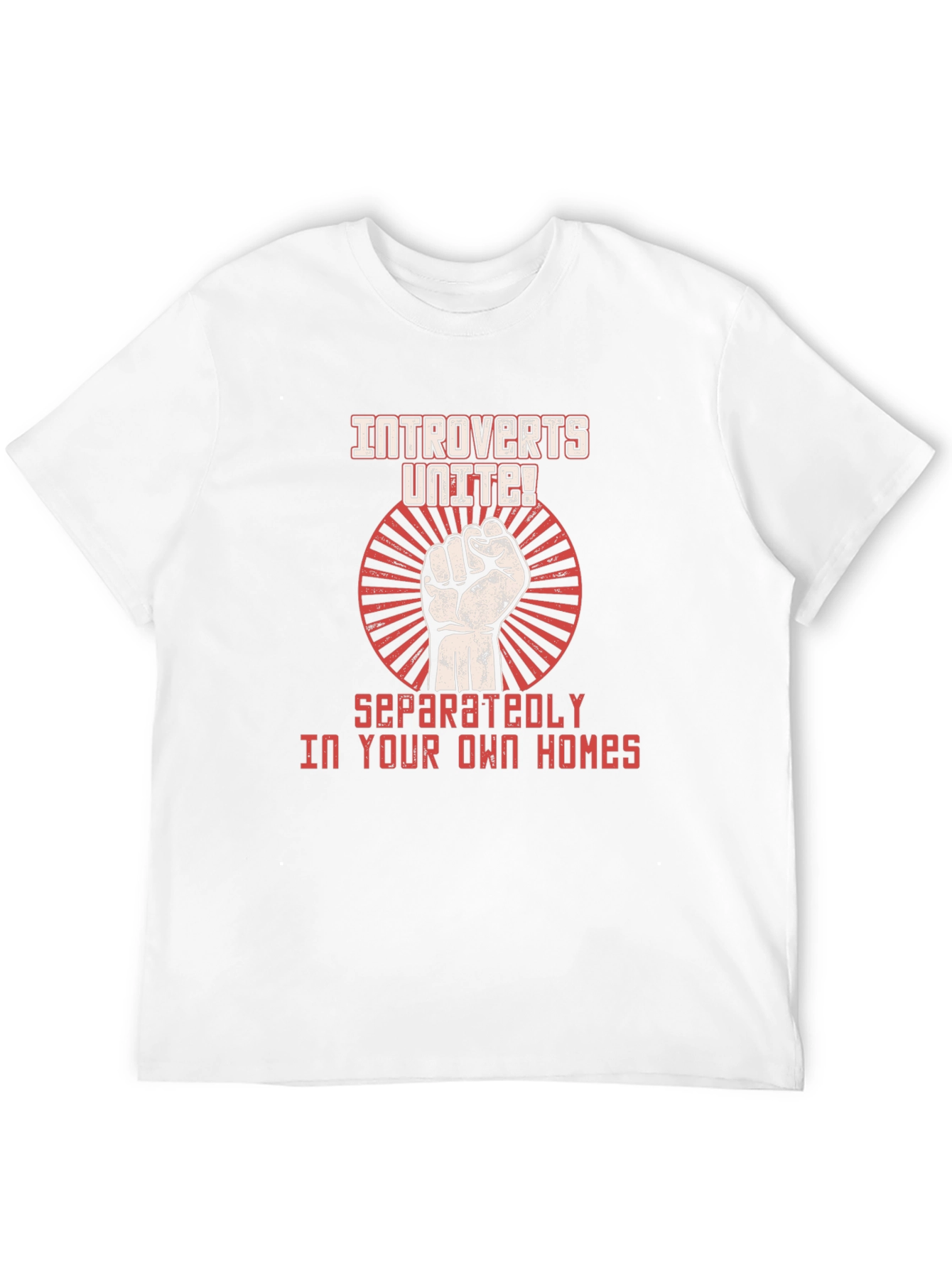 Introverts Unite! Black Graphic T-Shirt