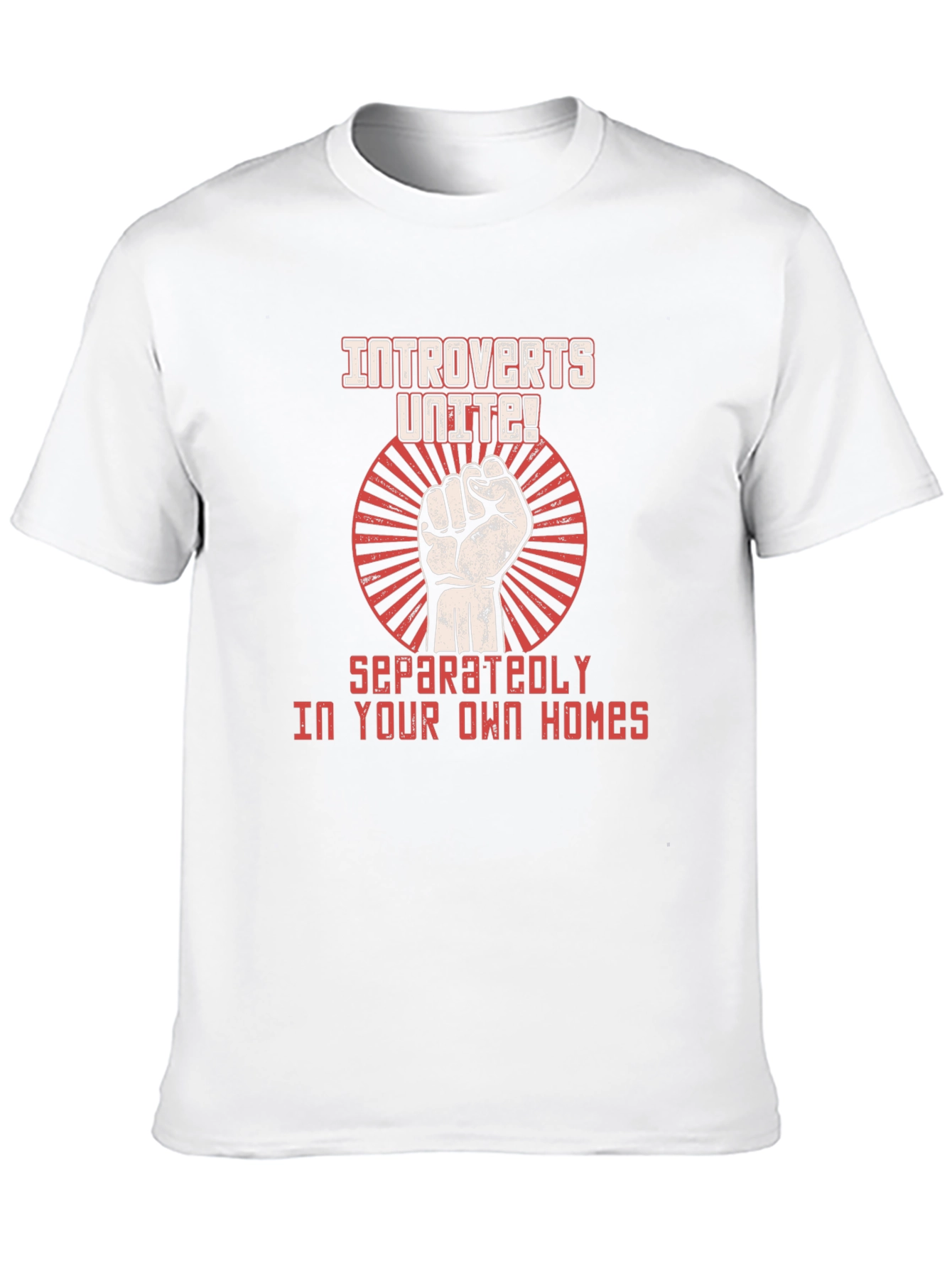 Introverts Unite! Black Graphic T-Shirt
