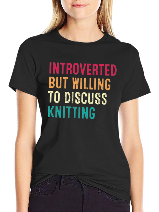 Introverted Knitting Enthusiast Tee