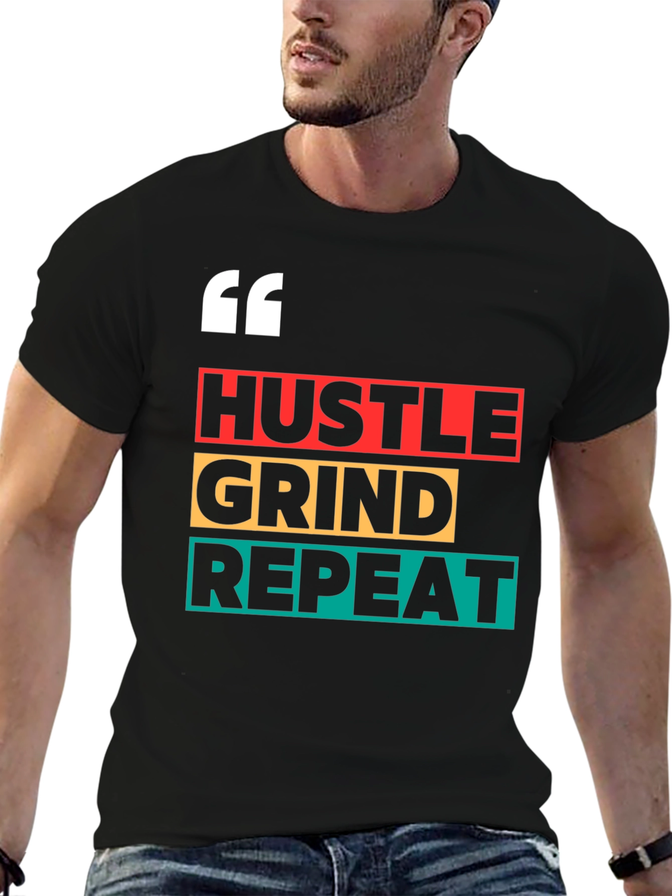 Hustle Grind Repeat Graphic Tee