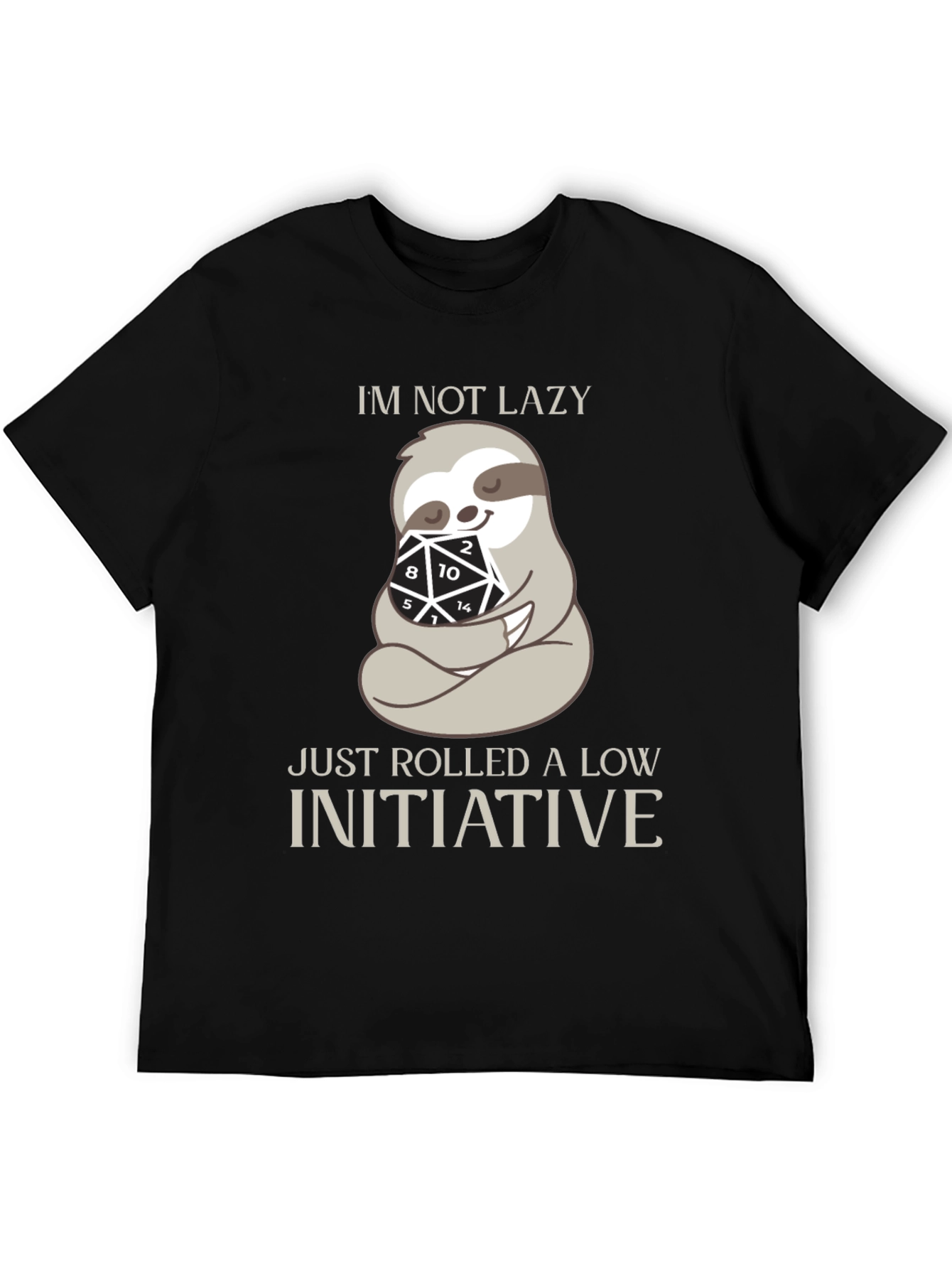 D&D Sloth Initiative T-Shirt - Funny Gamer Tee