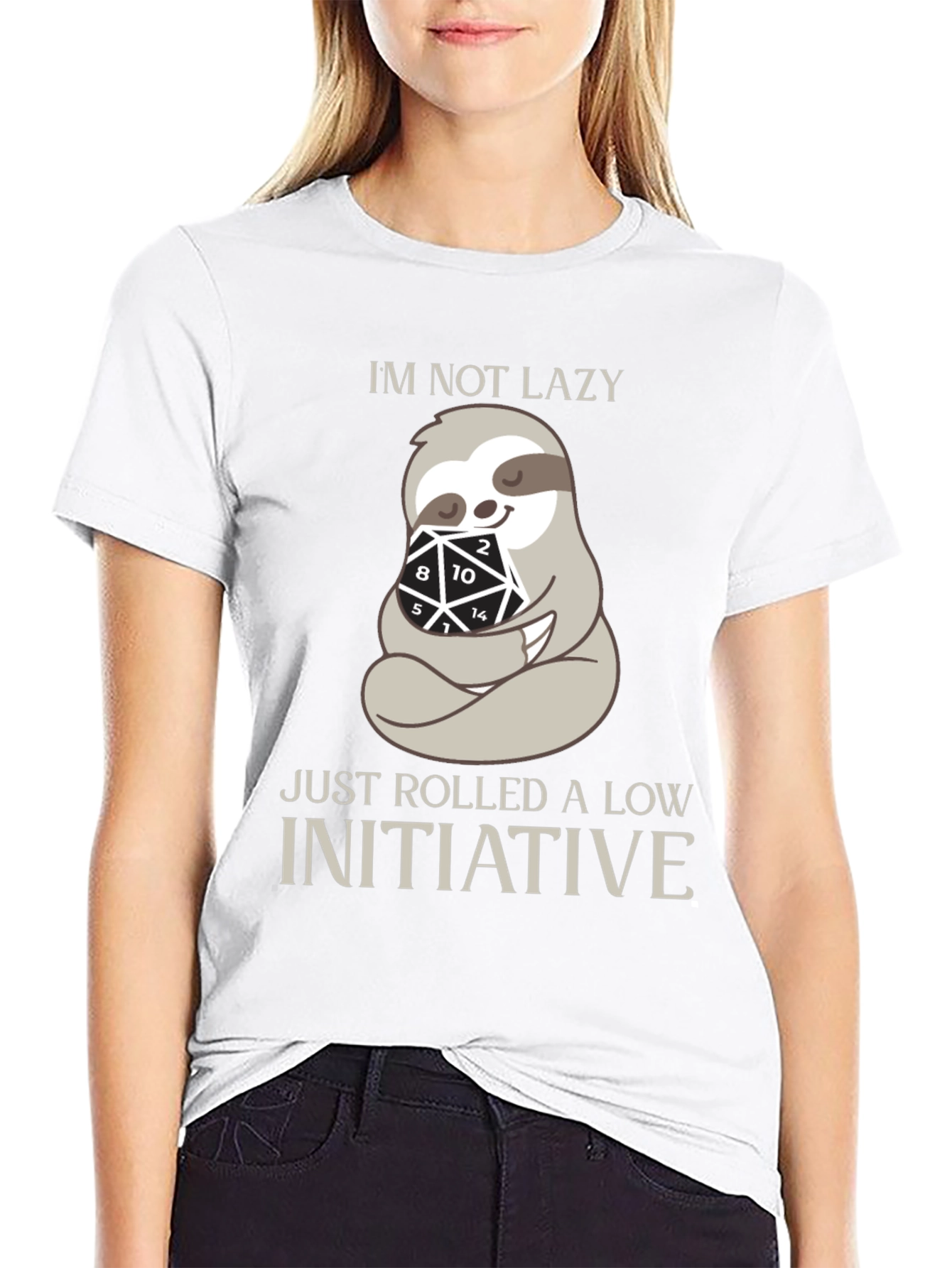 D&D Sloth Initiative T-Shirt - Funny Gamer Tee