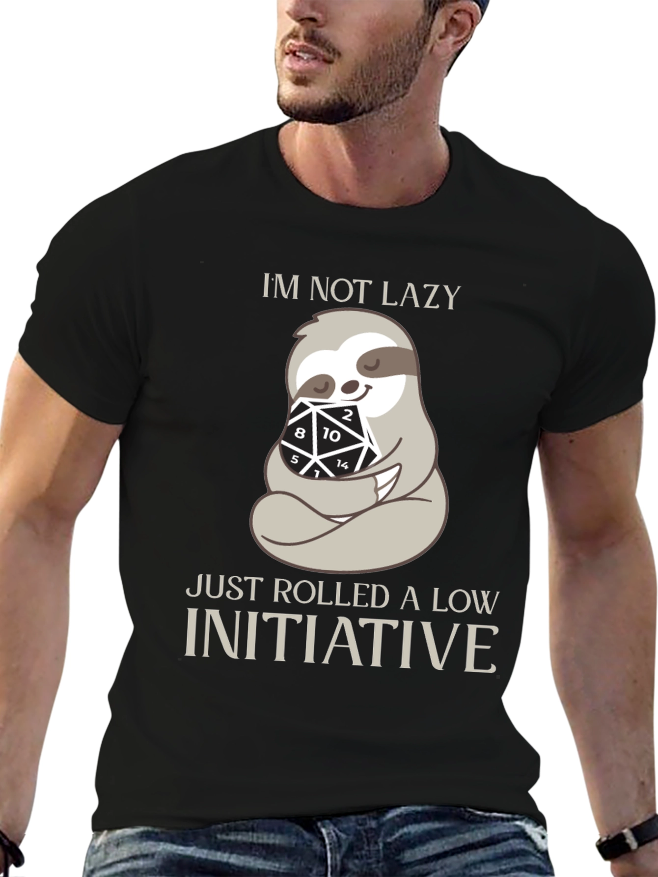 D&D Sloth Initiative T-Shirt - Funny Gamer Tee