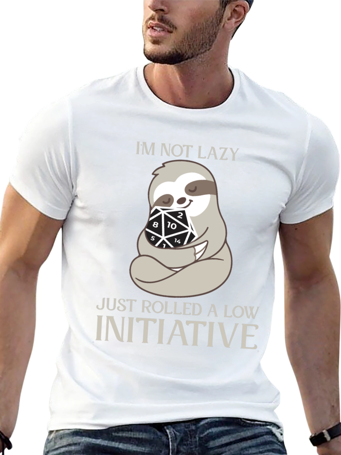 D&D Sloth Initiative T-Shirt - Funny Gamer Tee