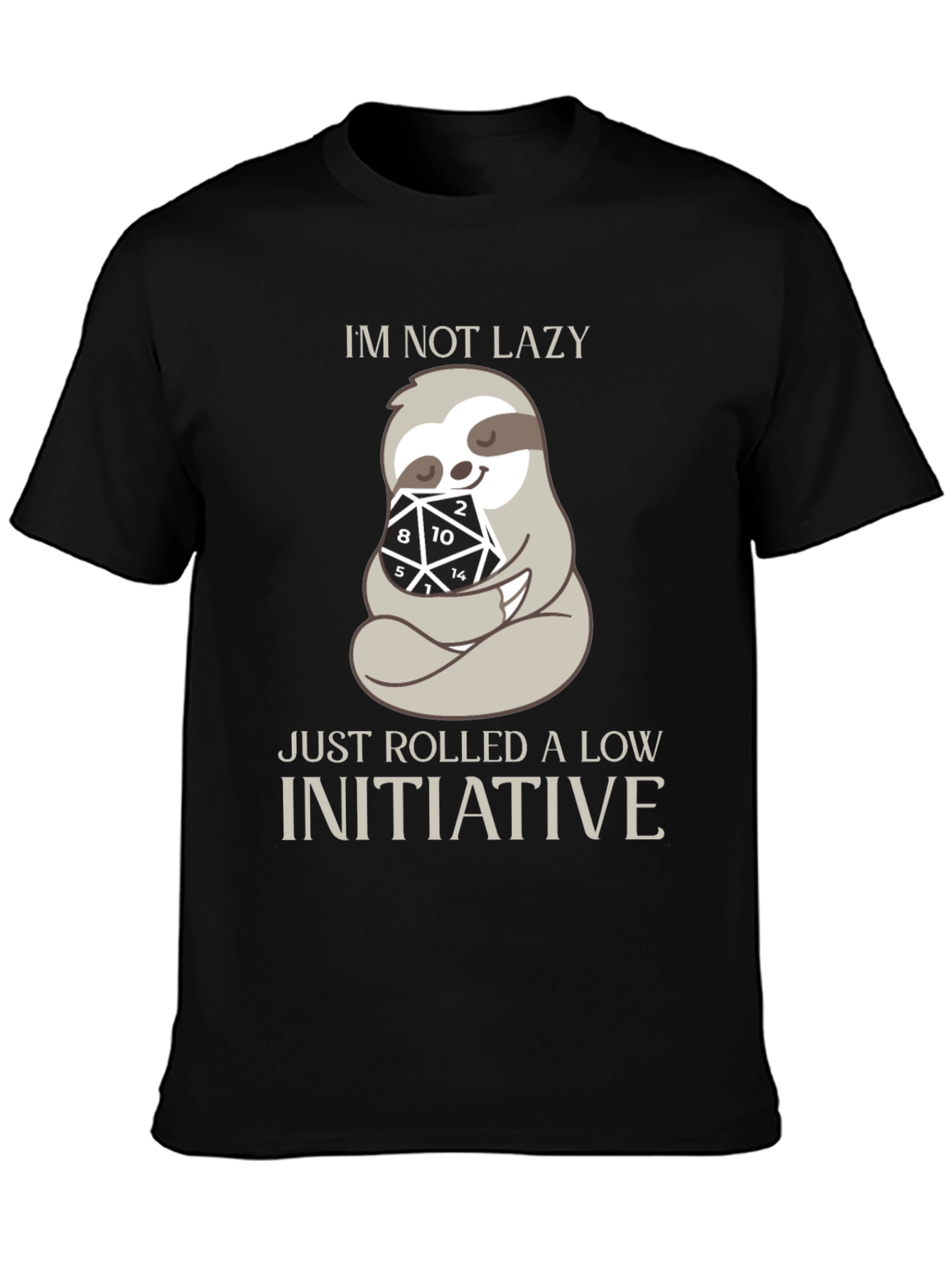 D&D Sloth Initiative T-Shirt - Funny Gamer Tee
