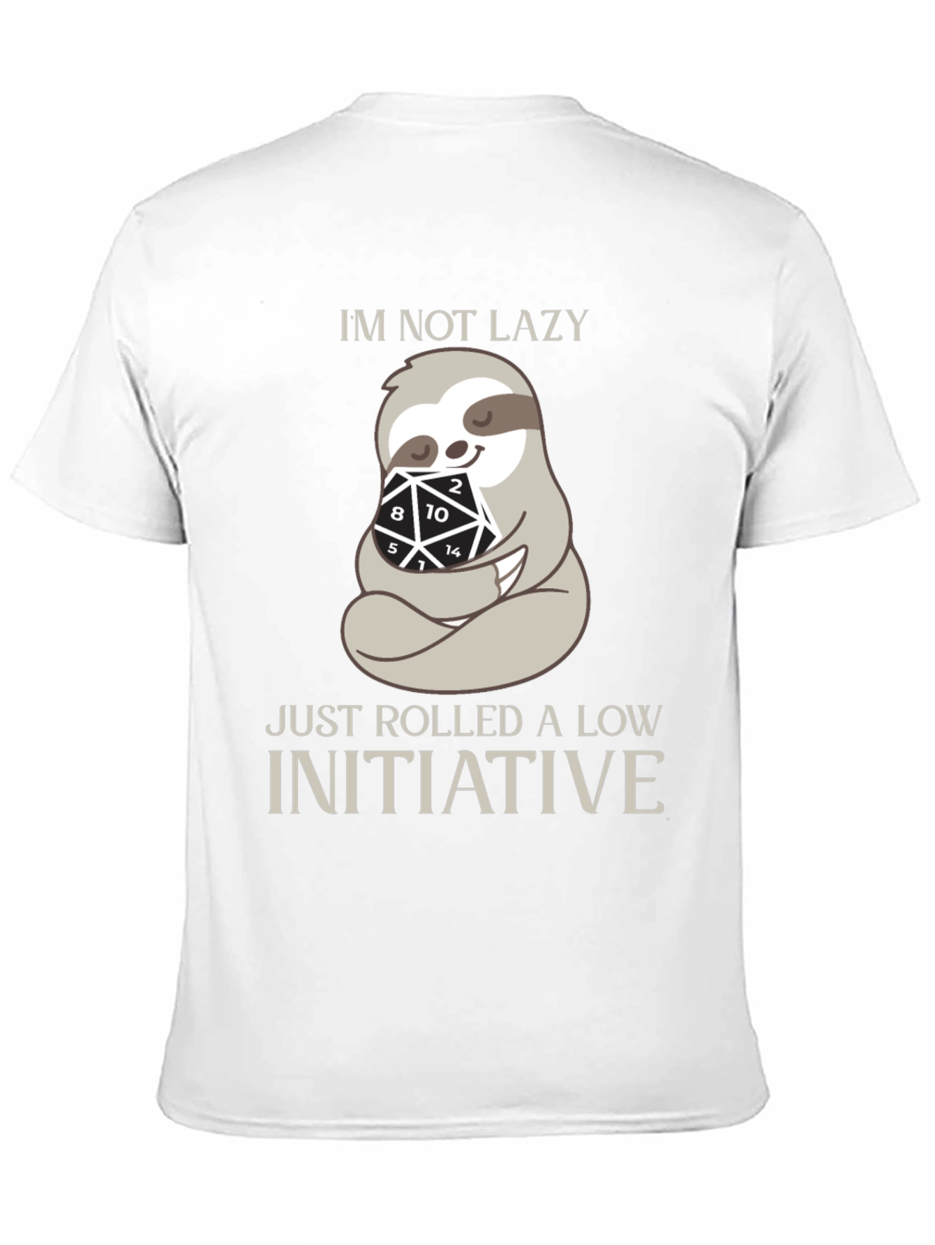D&D Sloth Initiative T-Shirt - Funny Gamer Tee