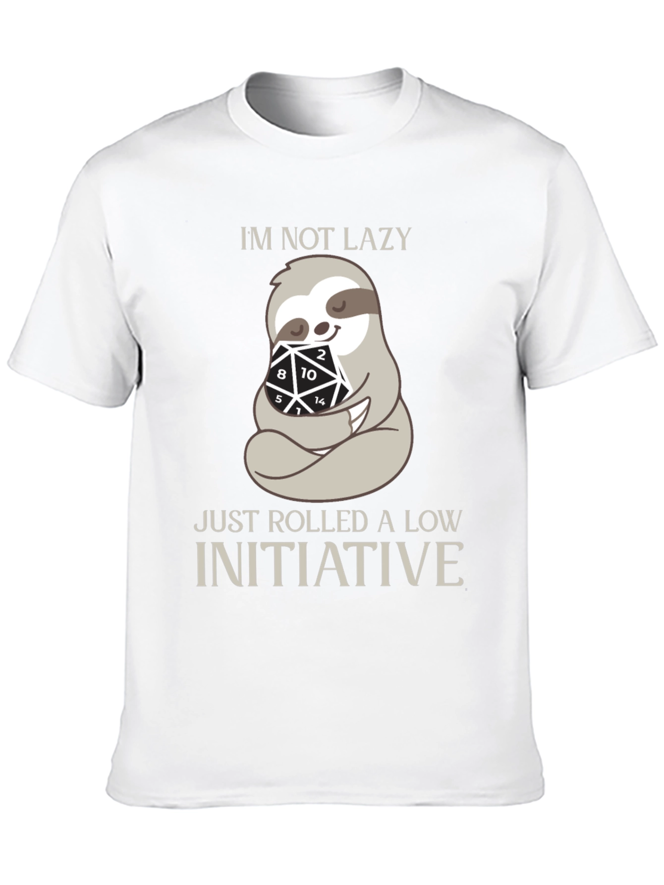 D&D Sloth Initiative T-Shirt - Funny Gamer Tee