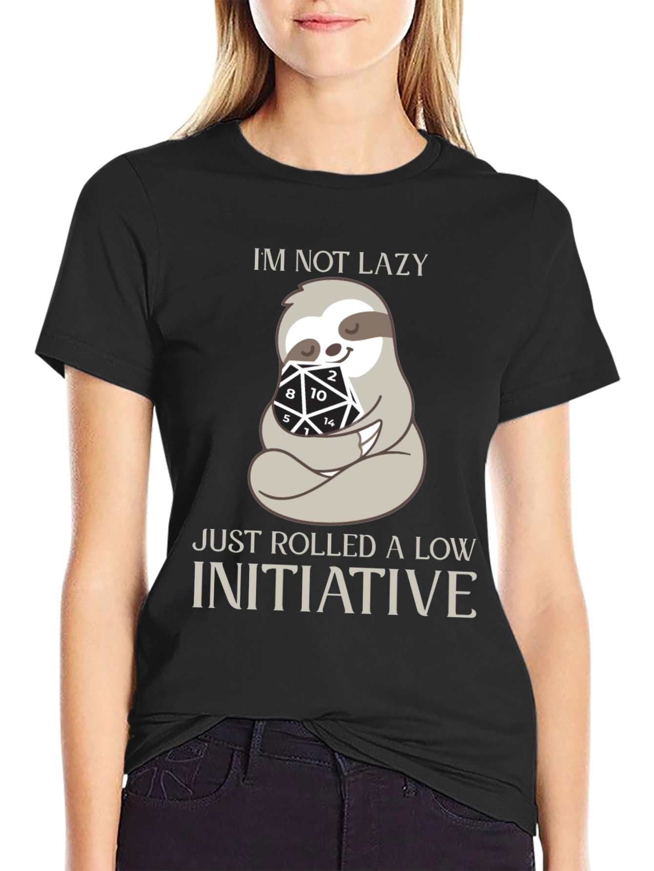 D&D Sloth Initiative T-Shirt - Funny Gamer Tee