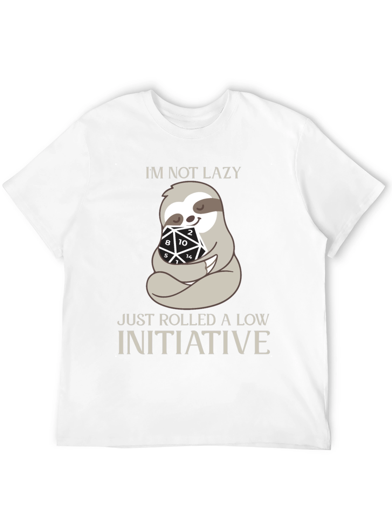 D&D Sloth Initiative T-Shirt - Funny Gamer Tee