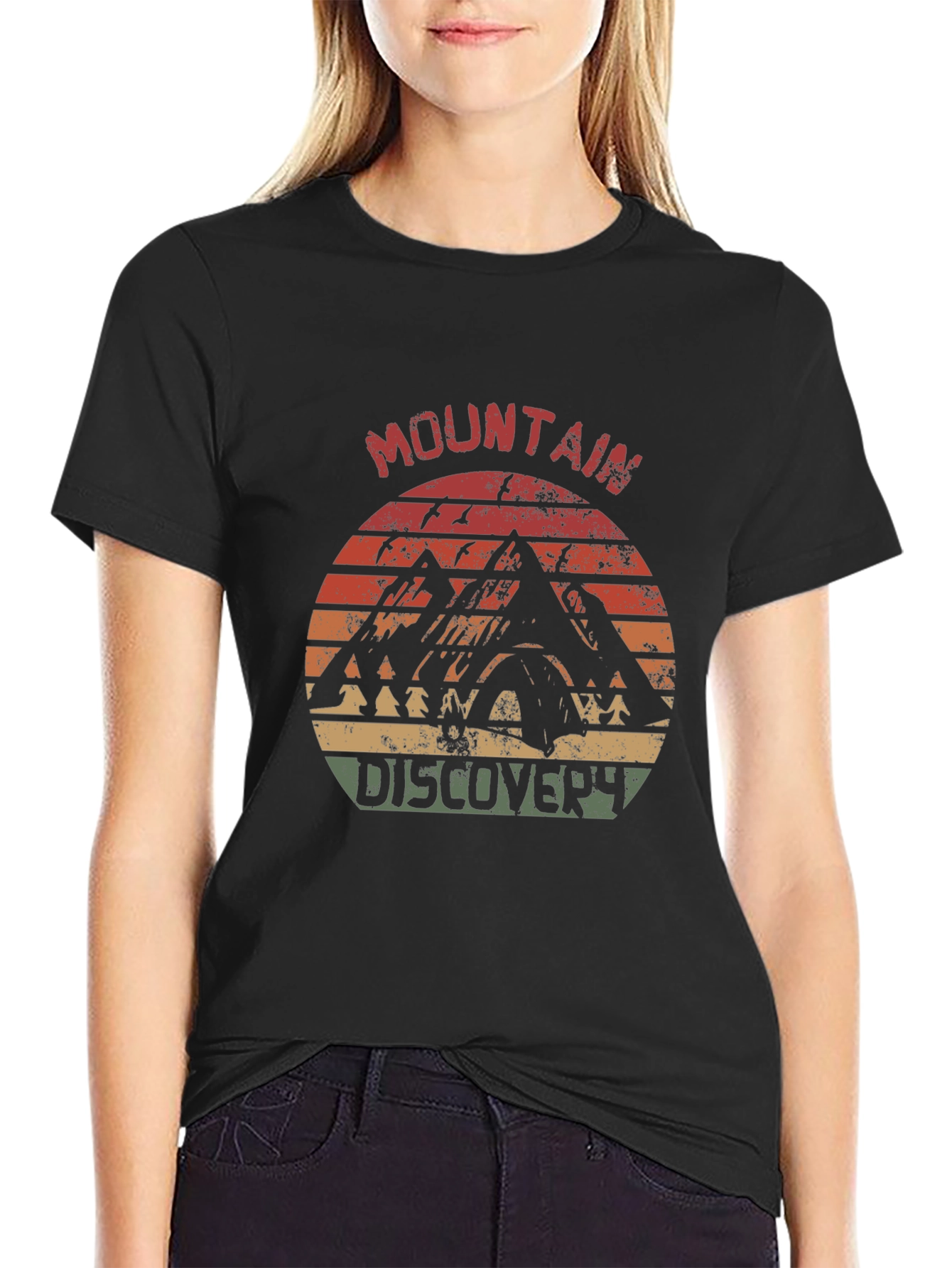 Mountain Discovery Graphic Tee - Retro Style