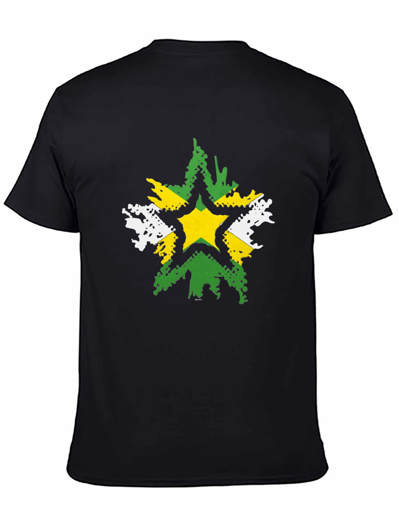 Distressed Star Graphic Black T-Shirt