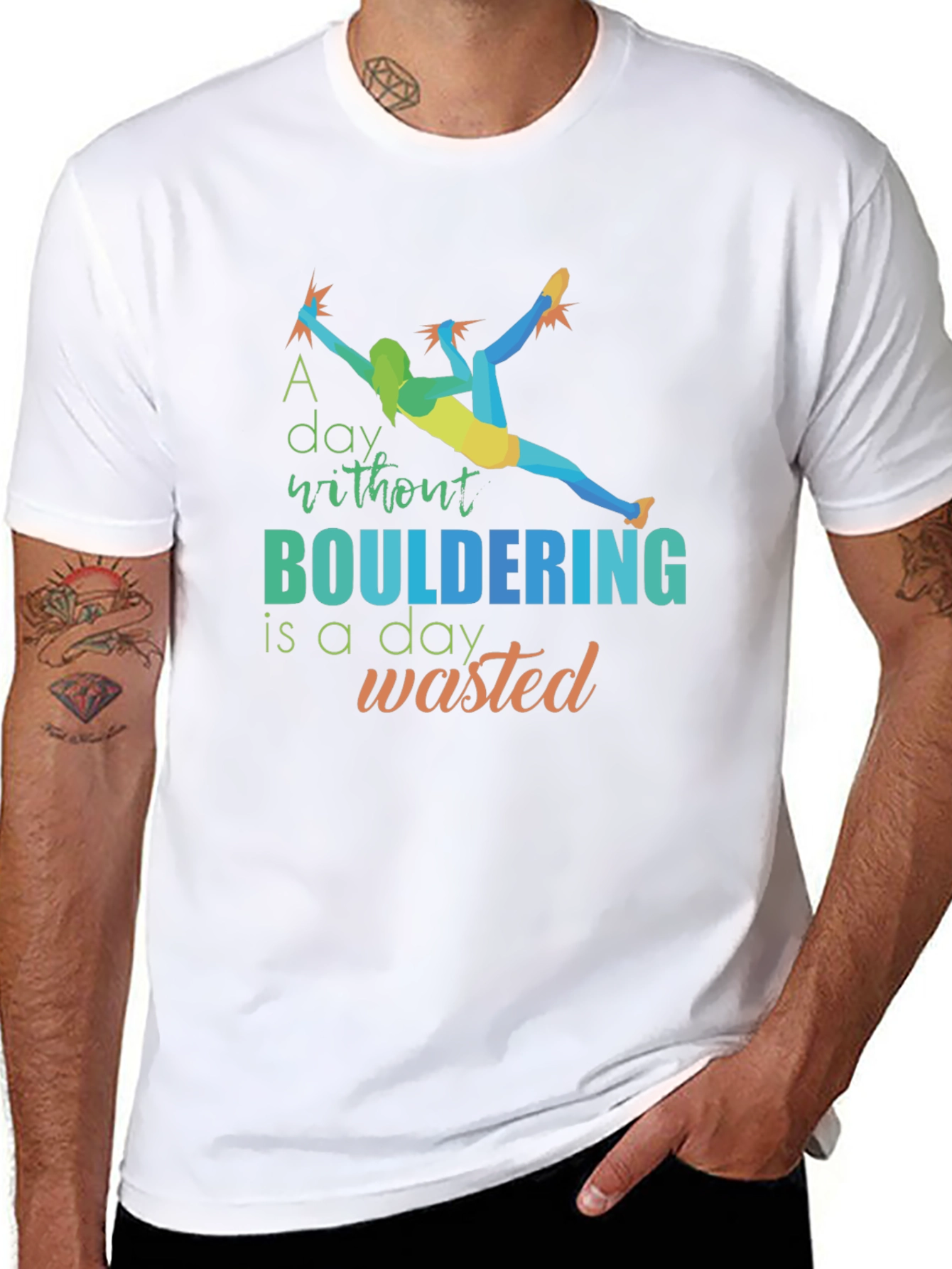 Bouldering T-Shirt - Climbing Design - Graphic Tee